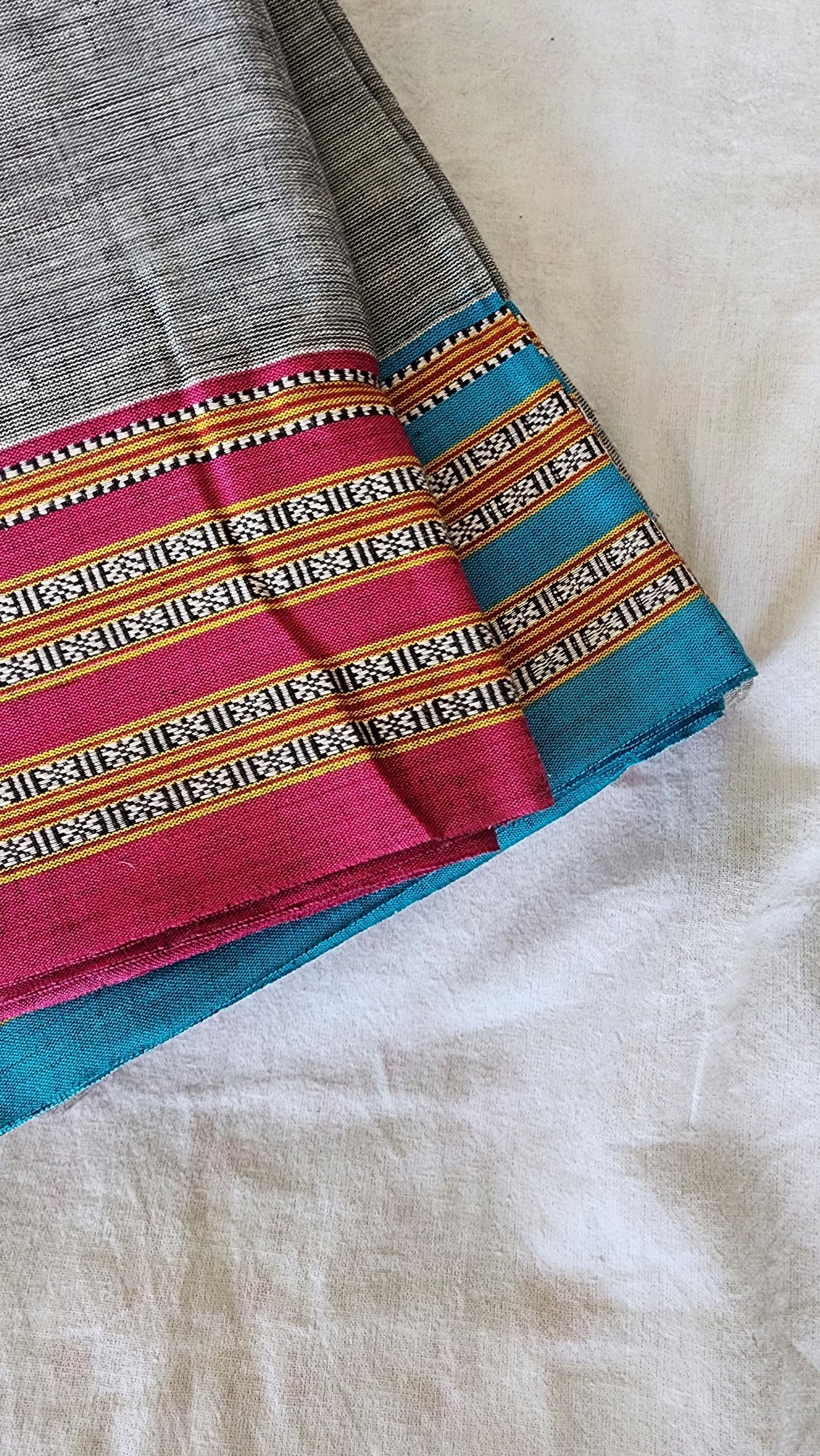 Grey ilkal cotton saree