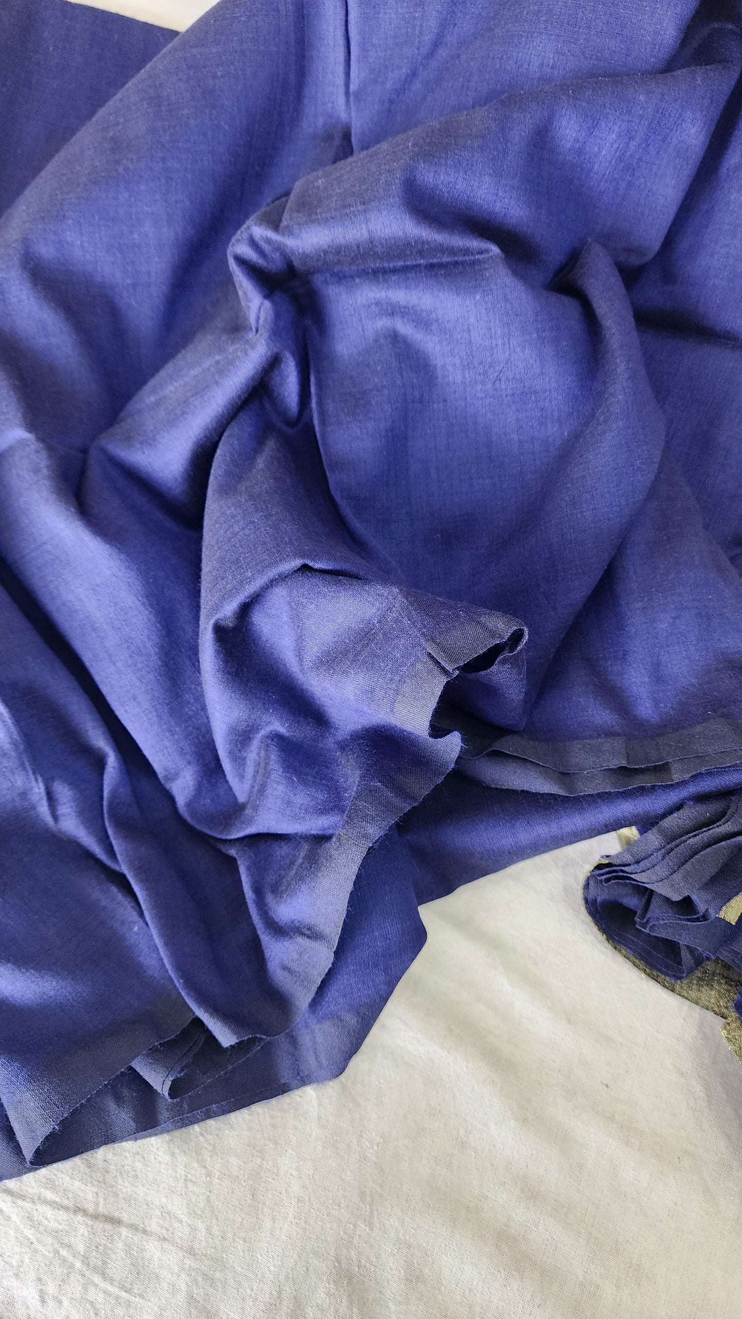 Blue Khadi cotton saree