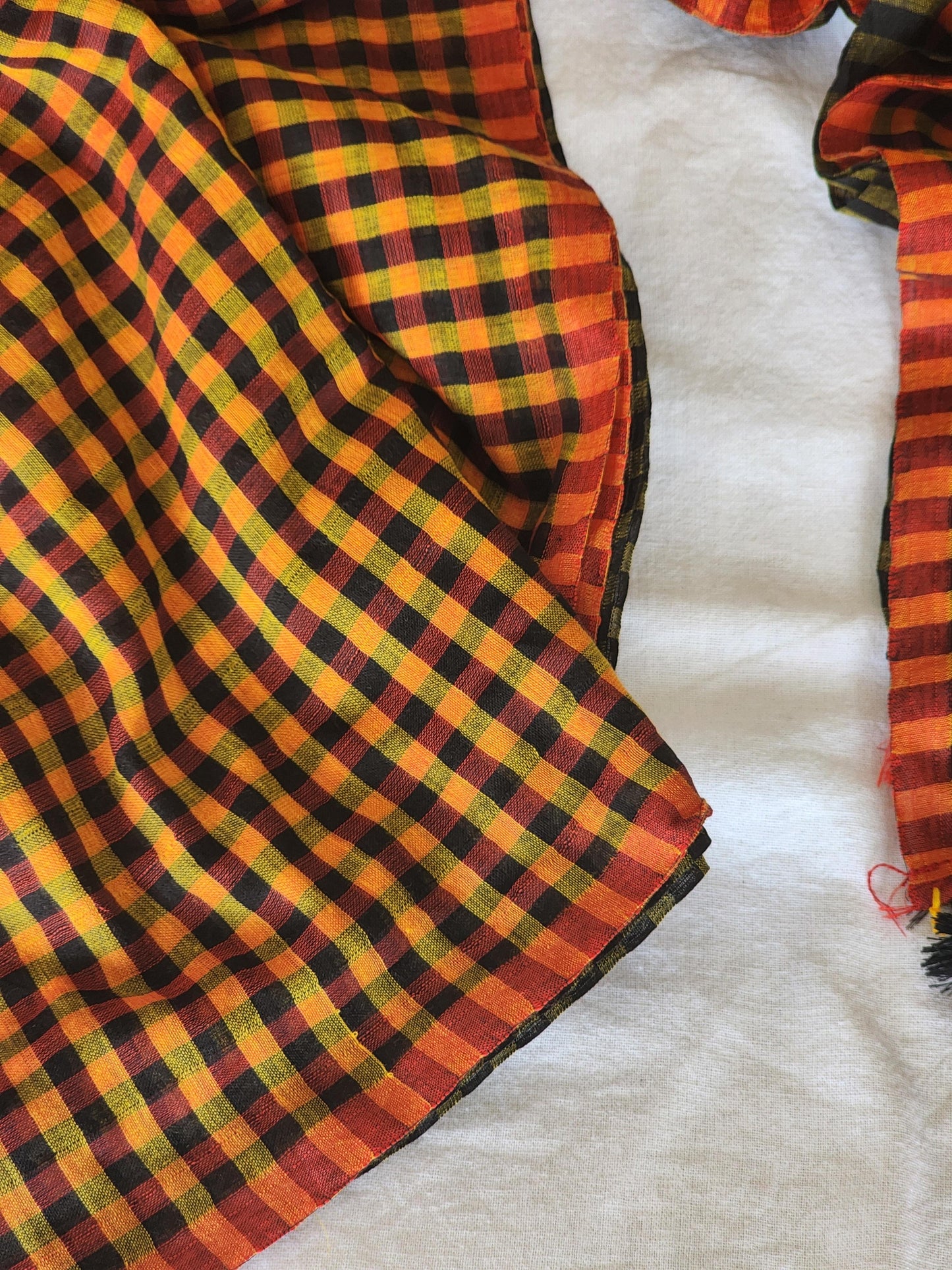 Black & Yellow Cotton Handloom Saree