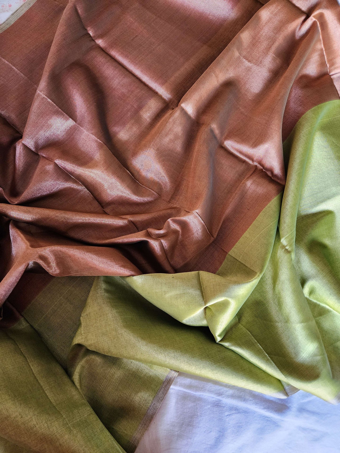 Multicolored tissue saree