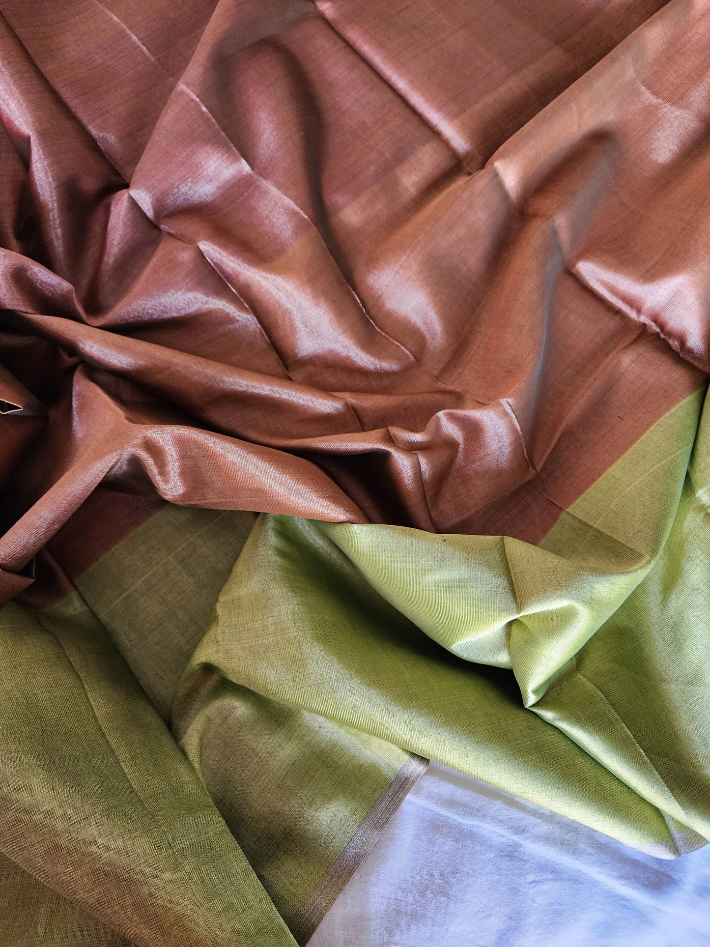 Multicolored tissue saree
