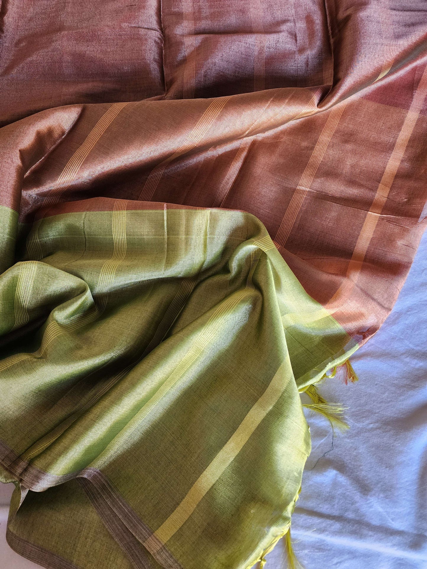 Multicolored tissue saree
