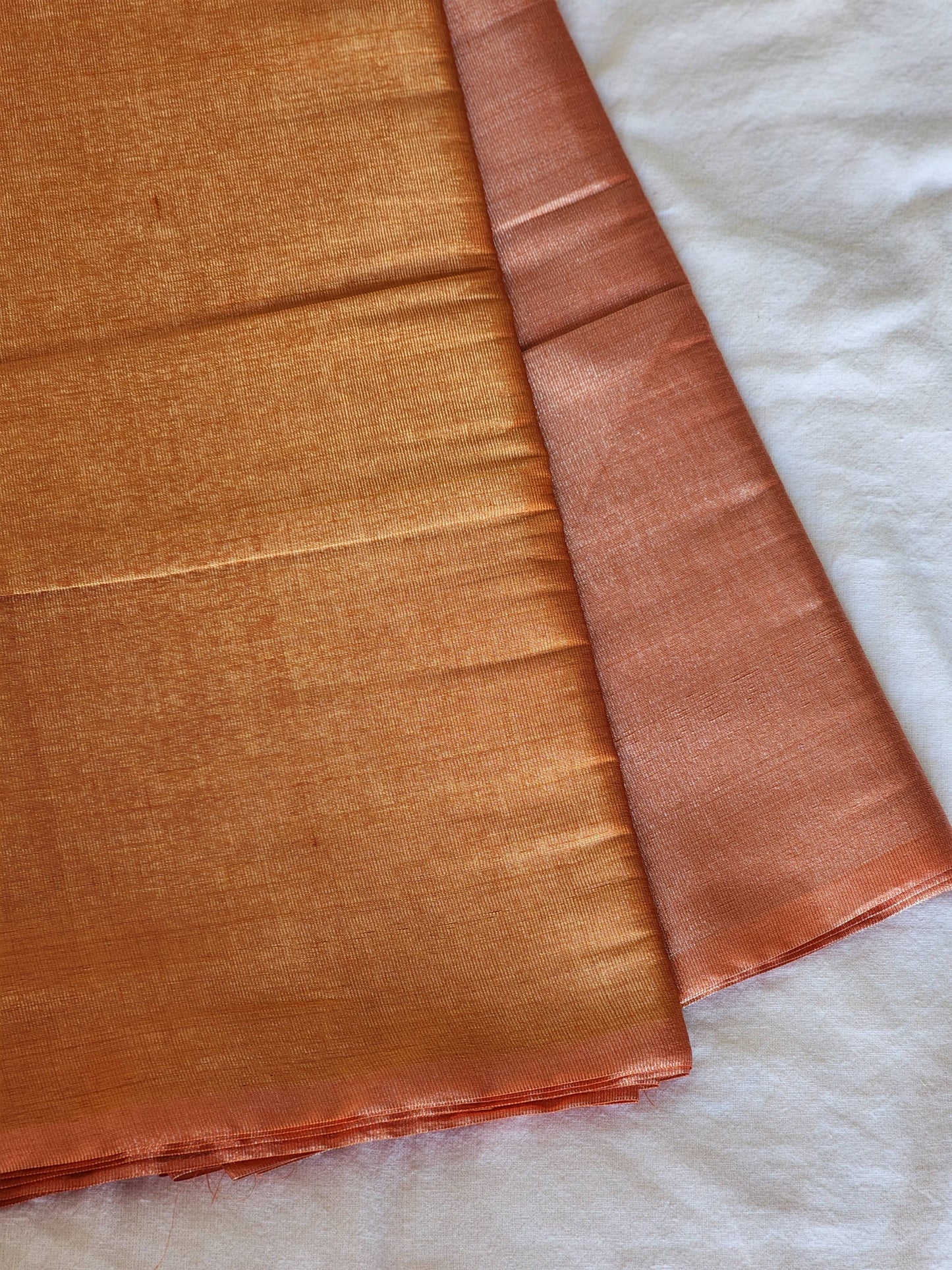 Orange & Pink tissue saree
