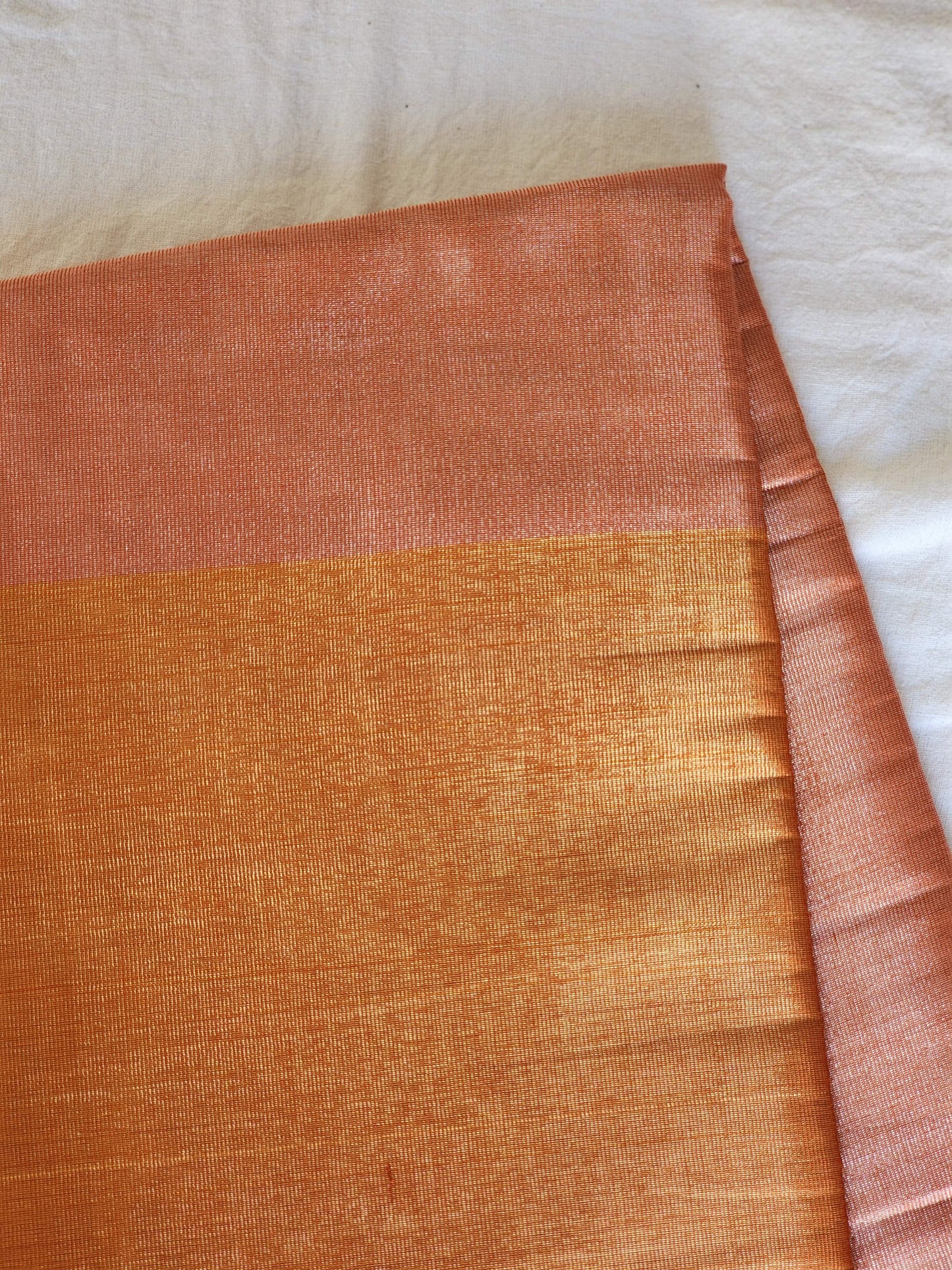 Orange & Pink tissue saree