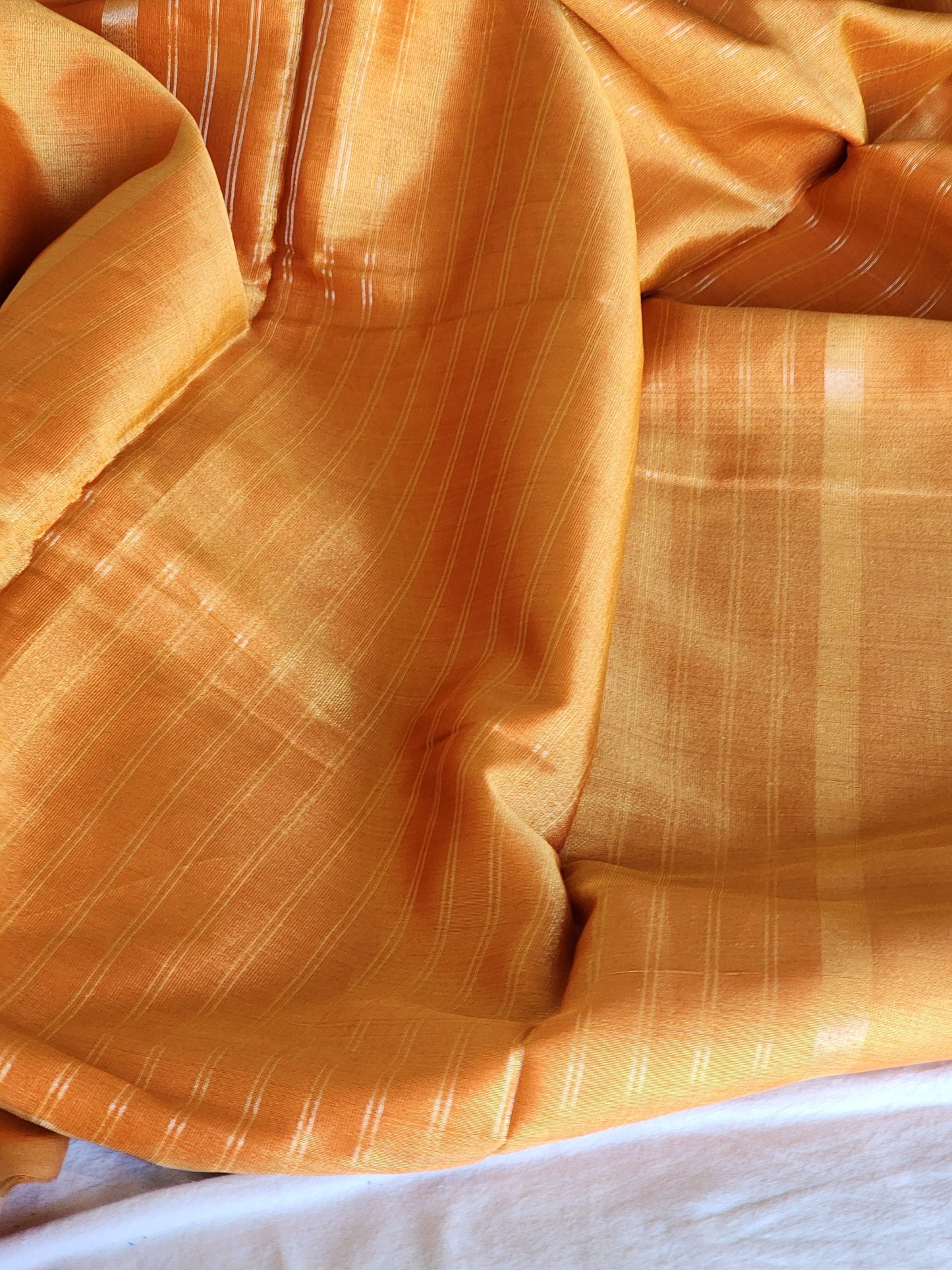 Metallic peach tissue saree