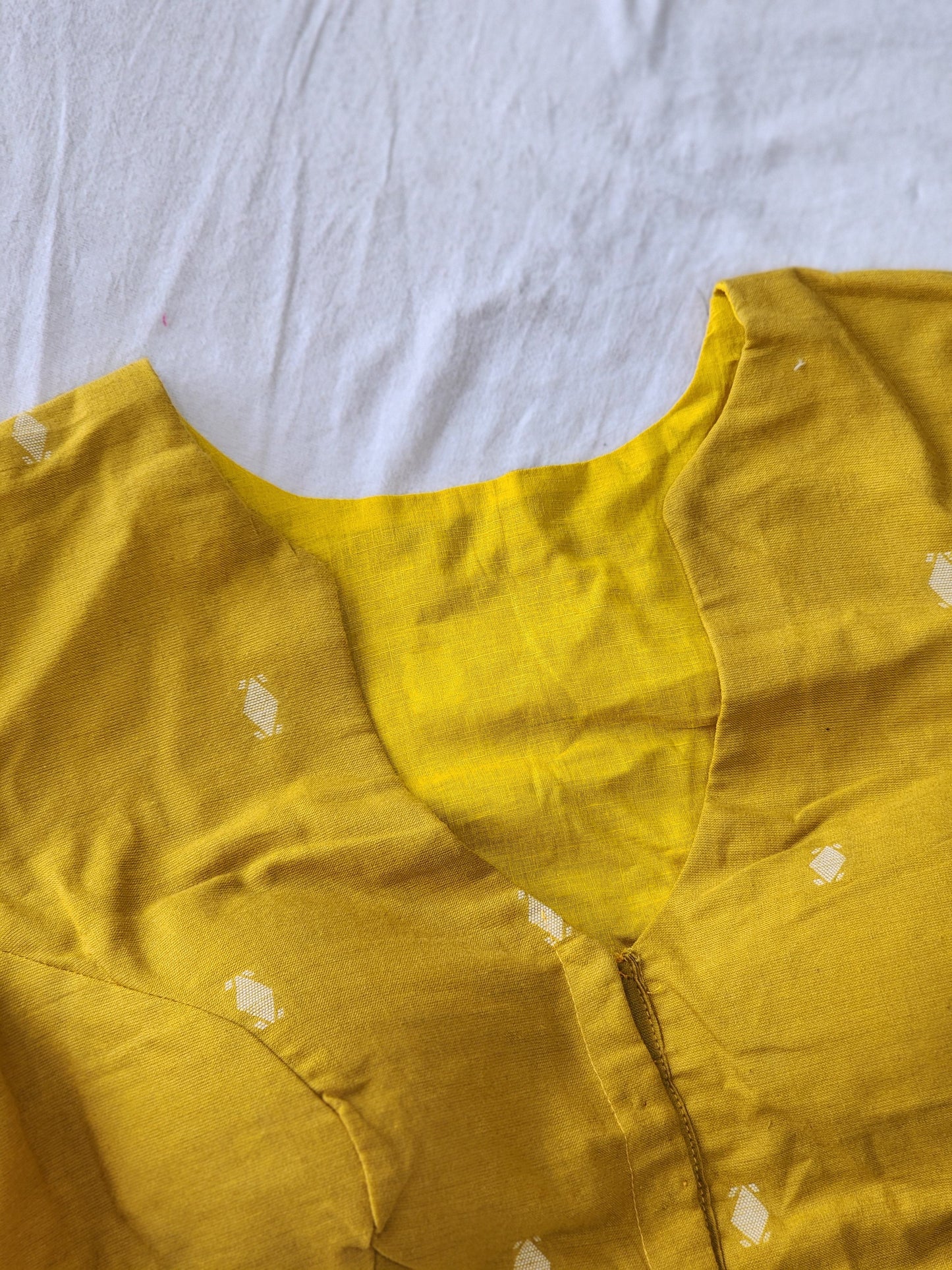 Mustard cotton blouse