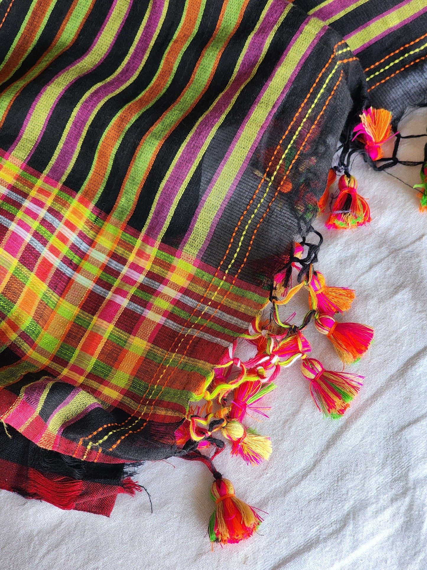 Black Handwoven Cotton Saree