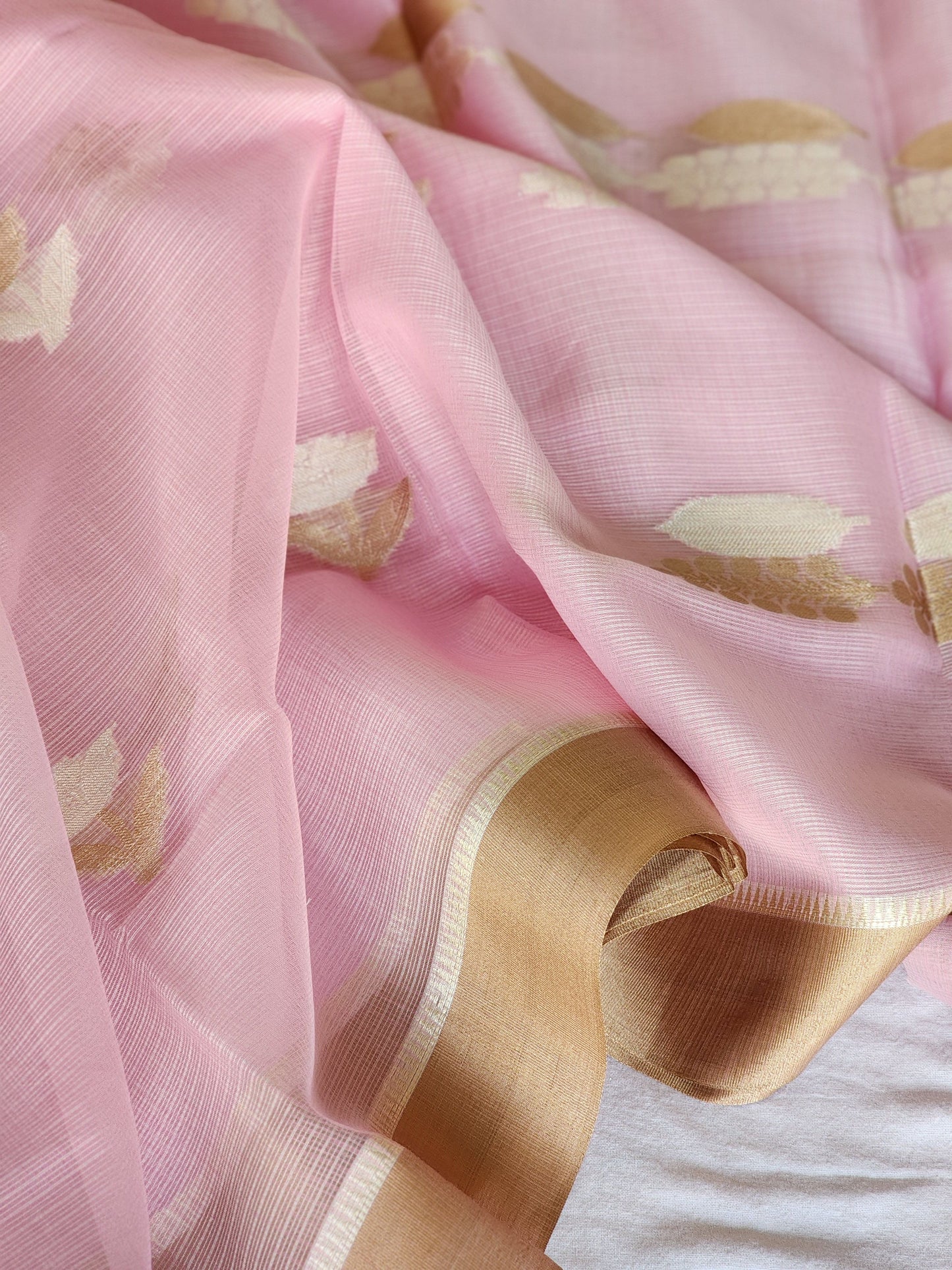 Pink Kota Silk Saree