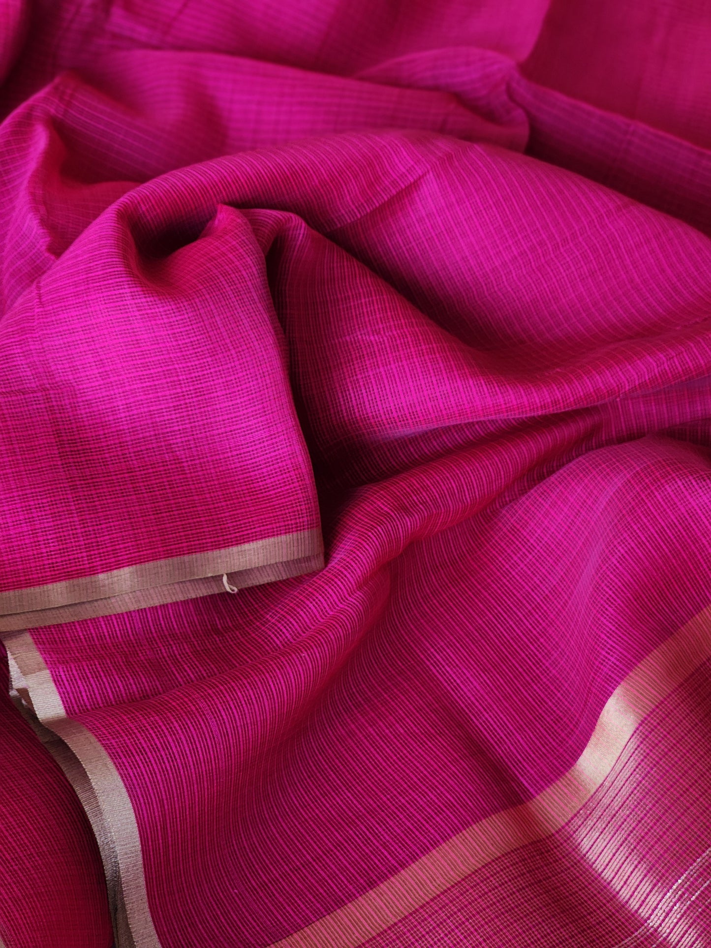 Dark Pink Kota Silk Saree