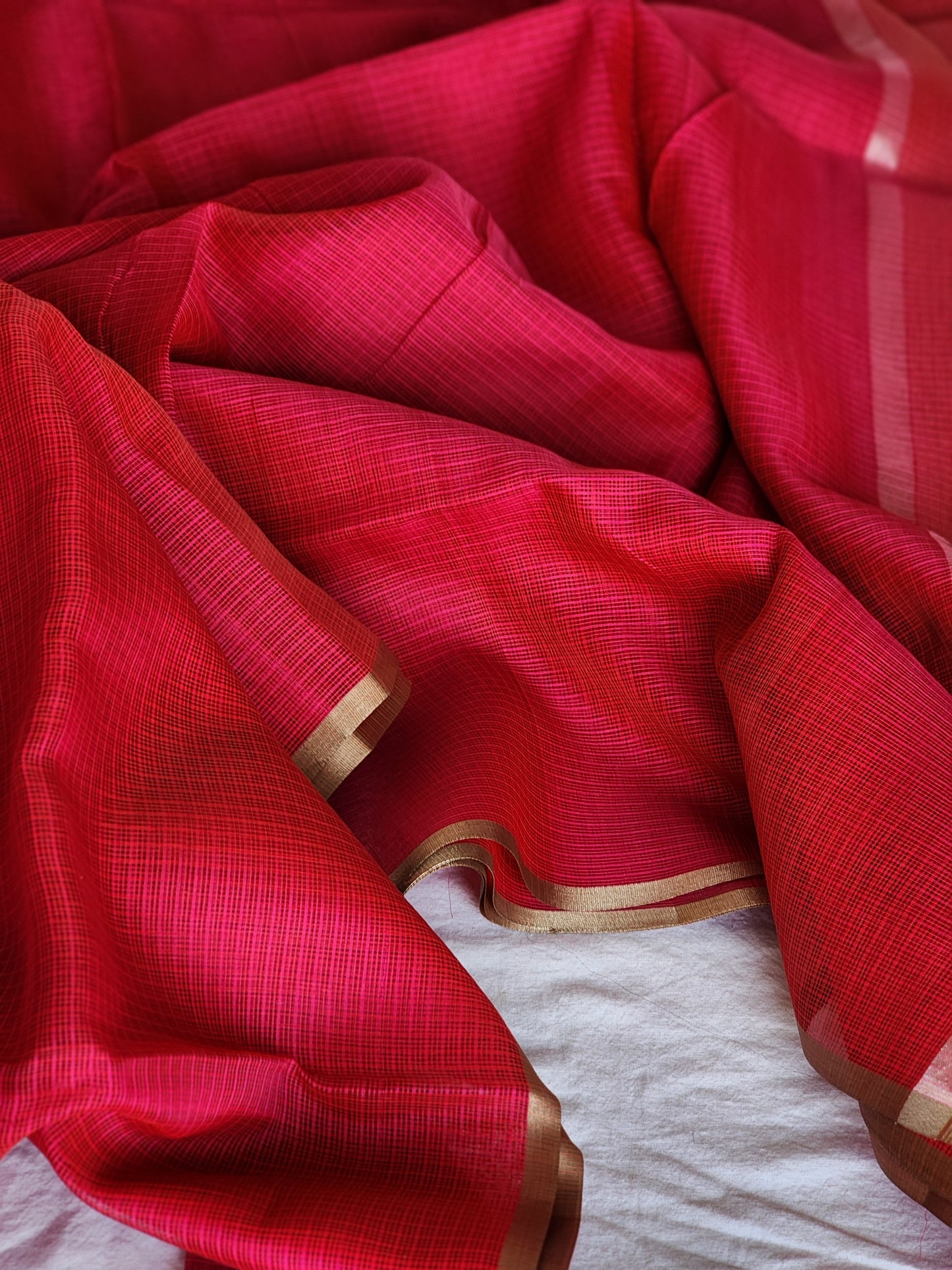 Rani Pink Kota Silk Saree