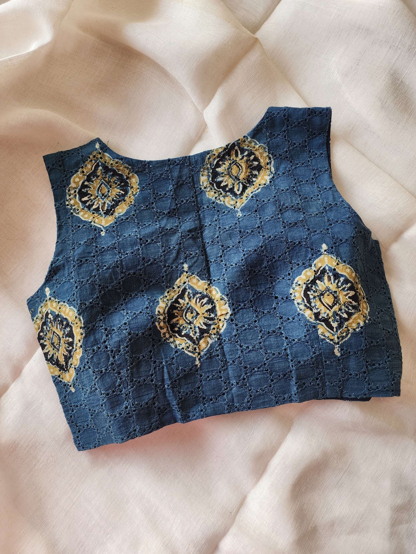 Blue cotton blouse