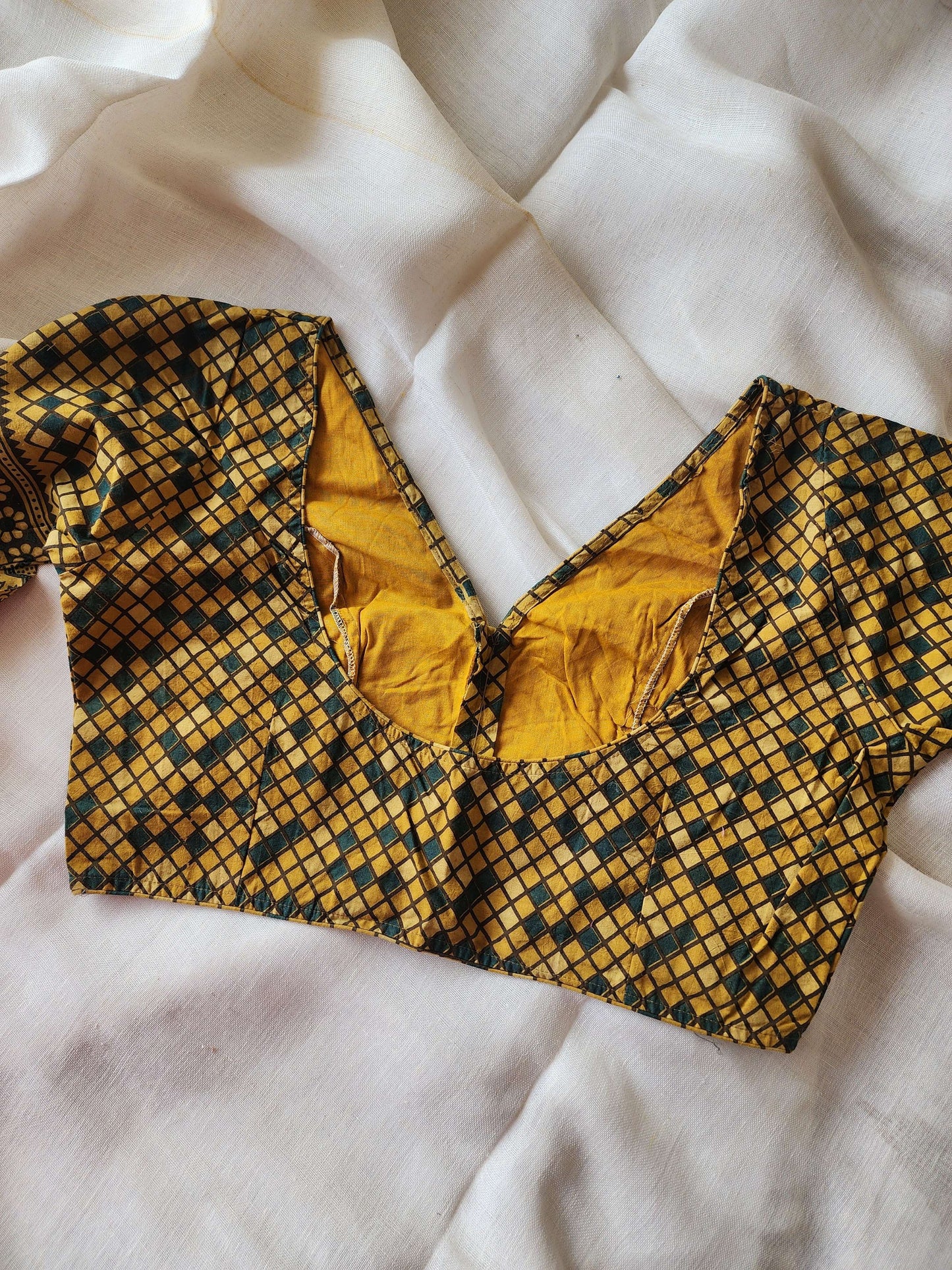 Mustard cotton blouse