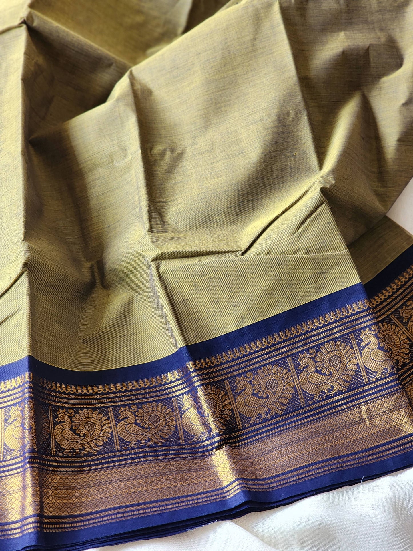 Green chettinad cotton saree