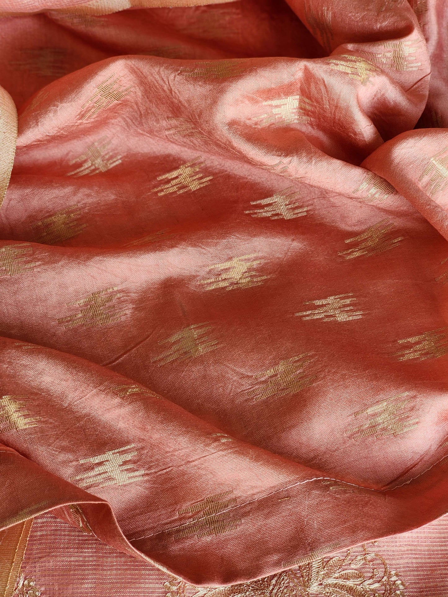 Pink Cream Kota Saree