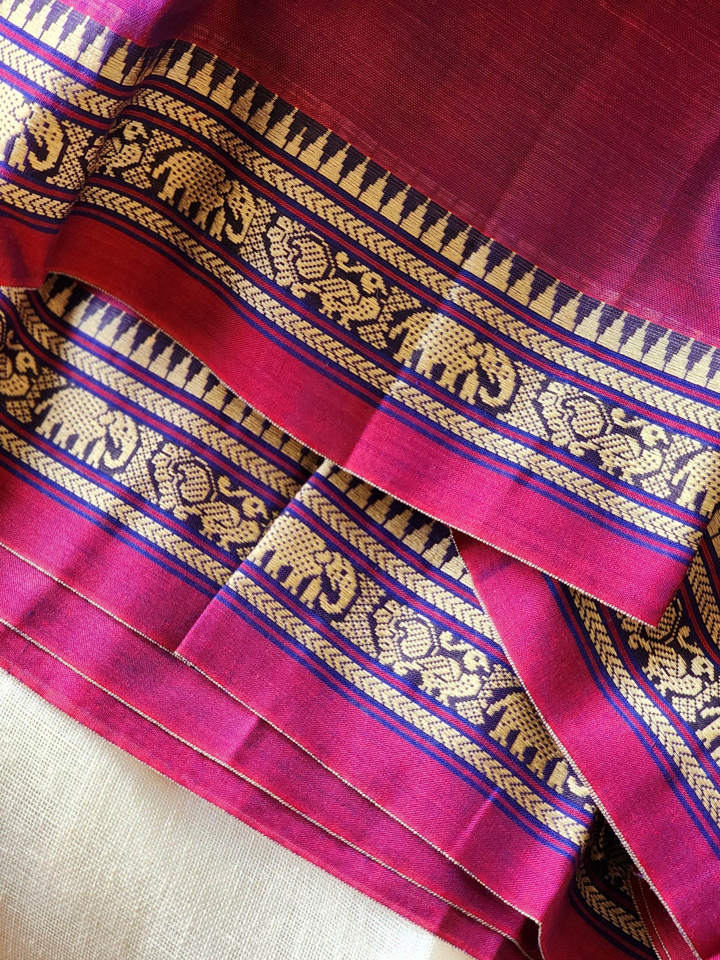 Purple narayanpet cotton saree