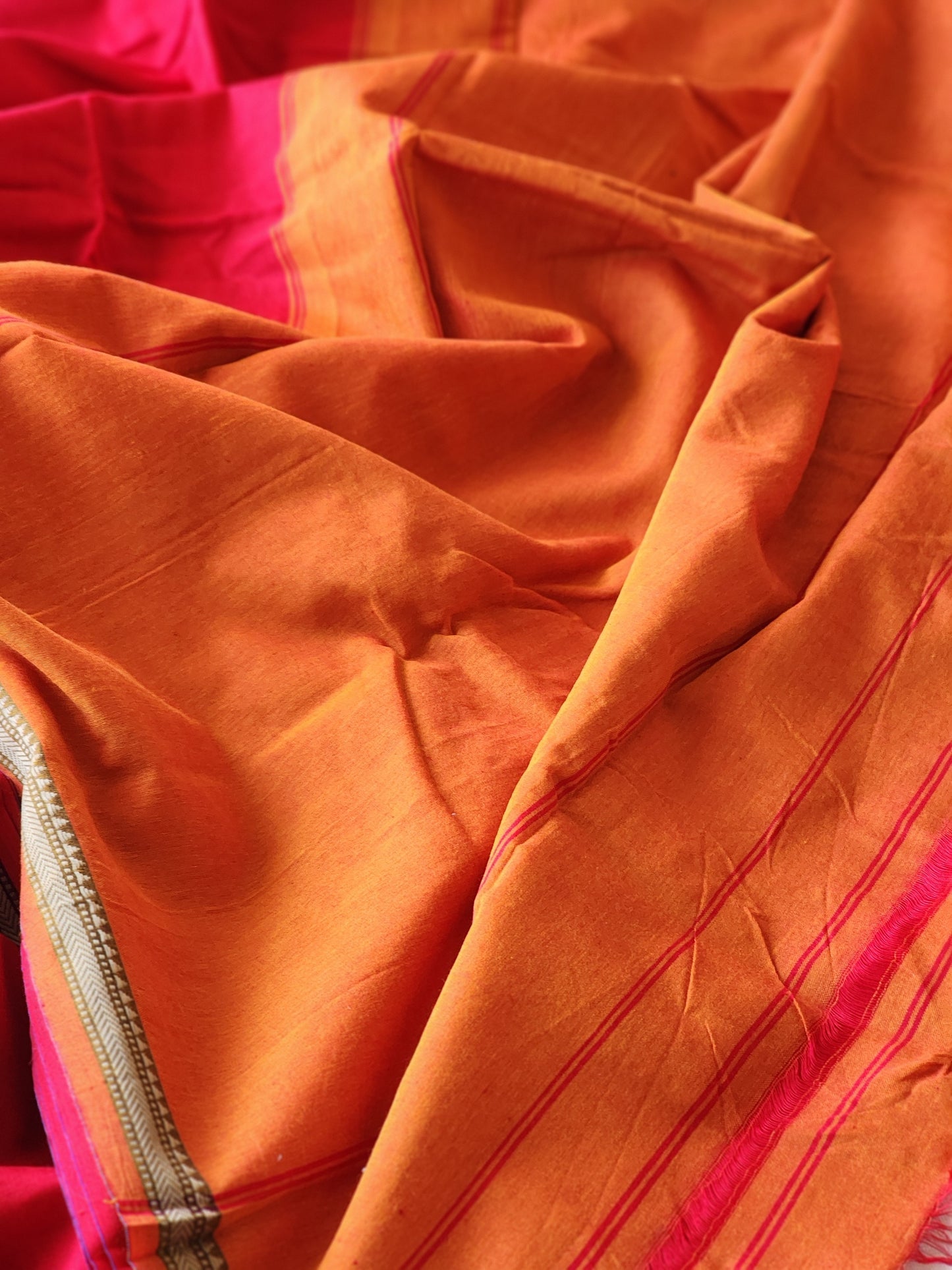 Red narayanpet cotton saree