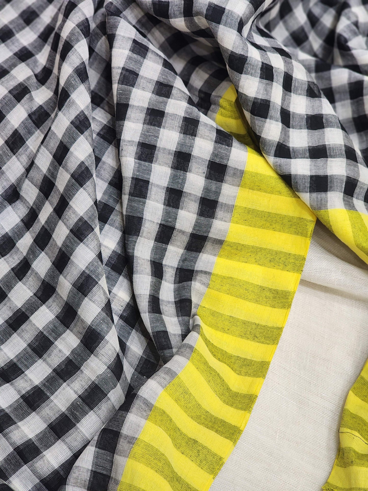 Black Cotton Handloom Saree