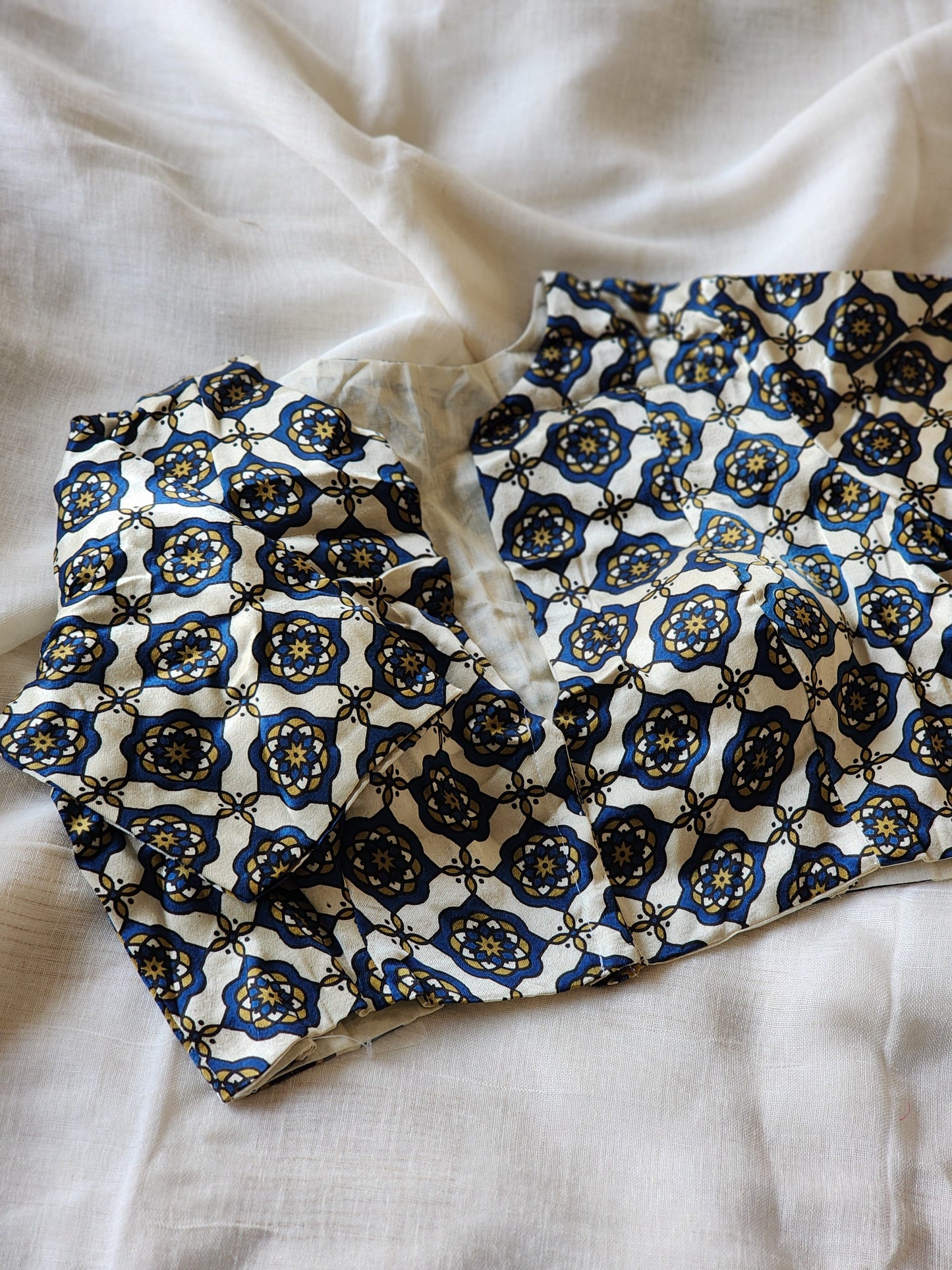 Cream modal silk blouse