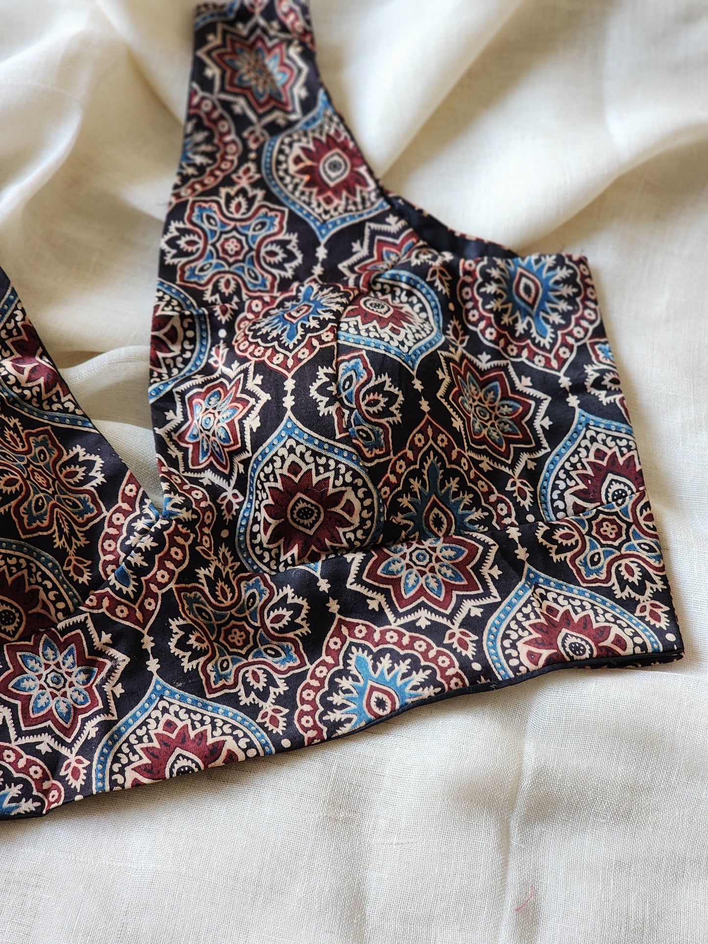 Black modal silk blouse