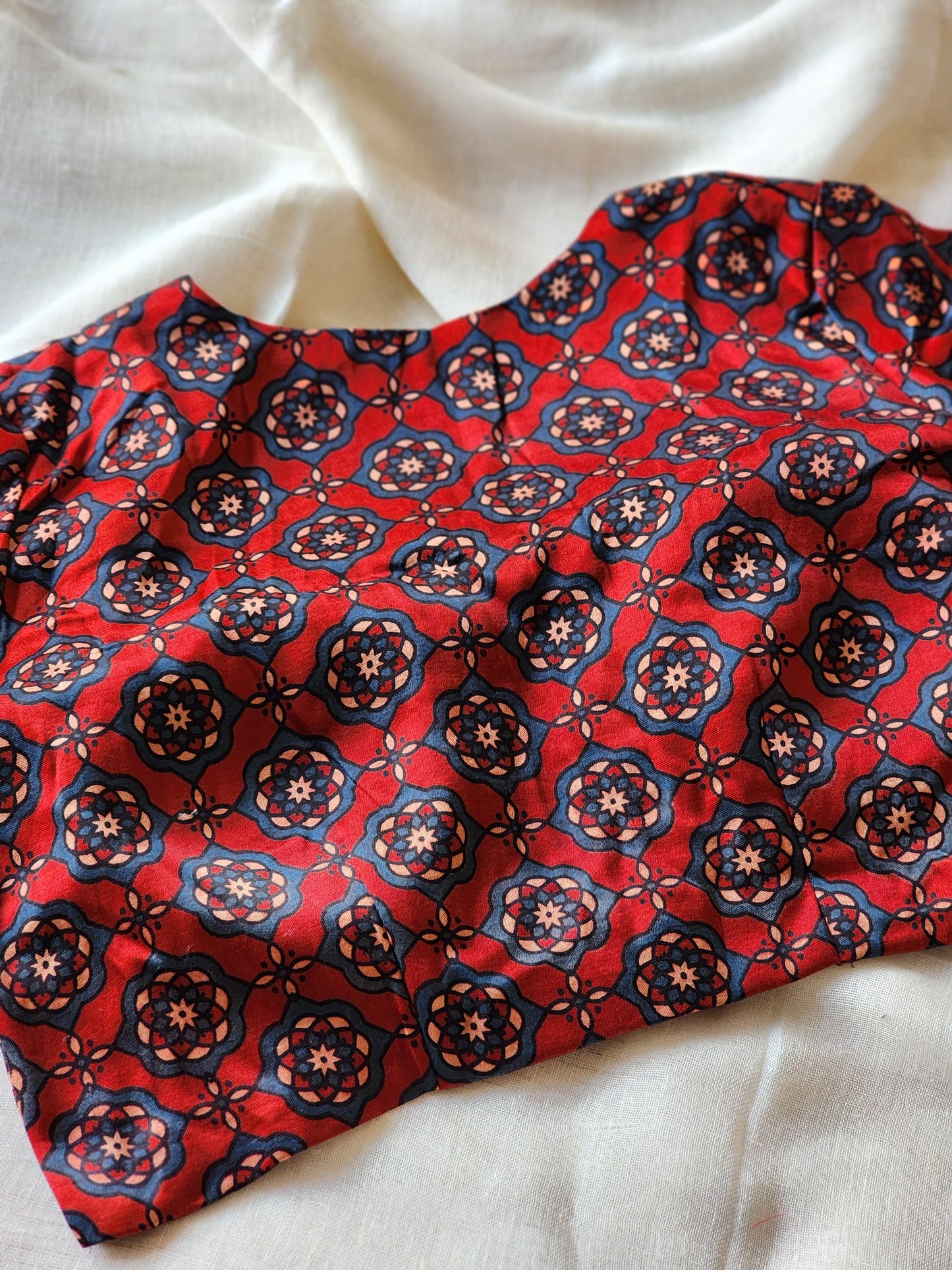 Maroon modal silk blouse