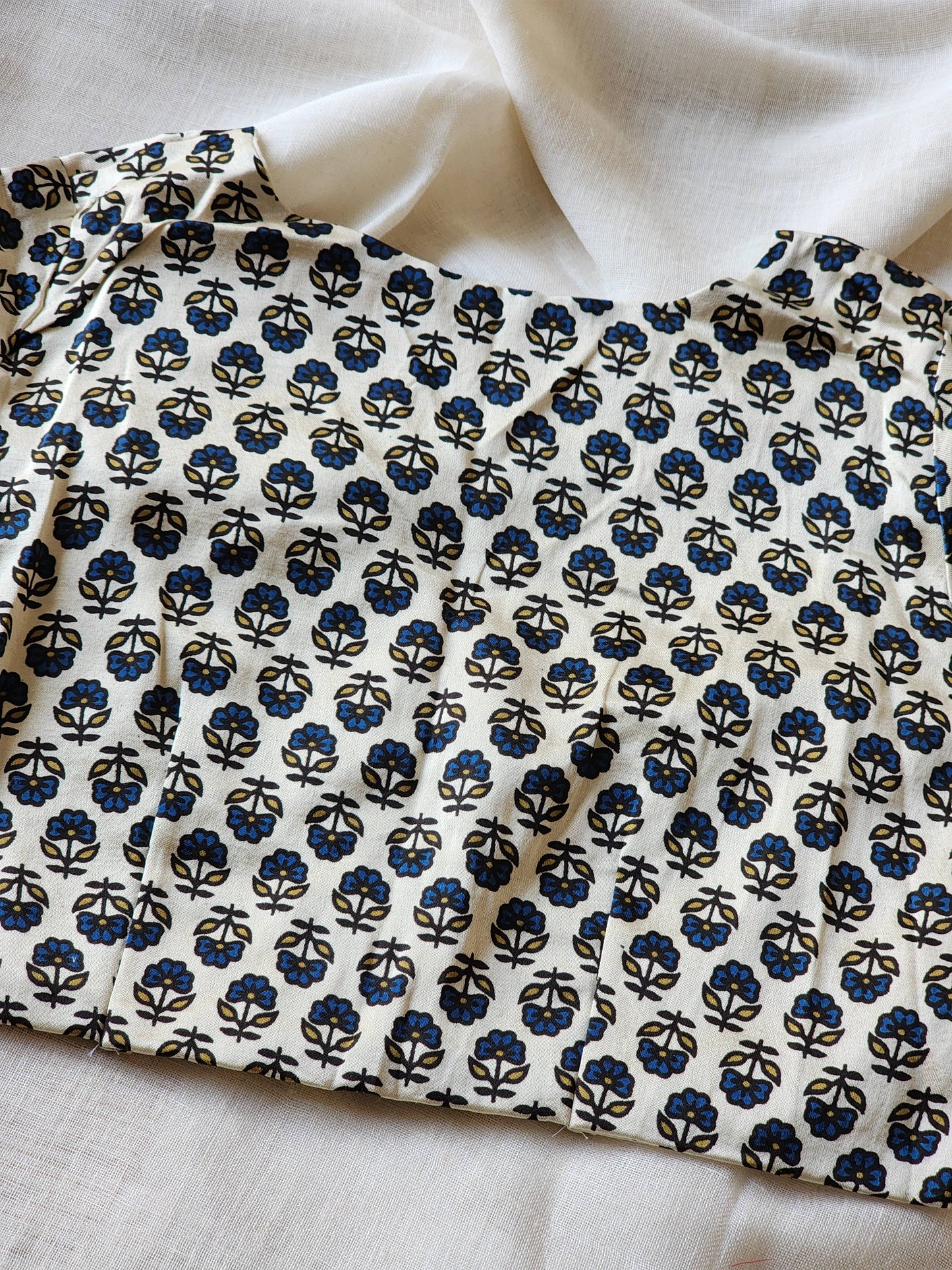 White modal silk blouse