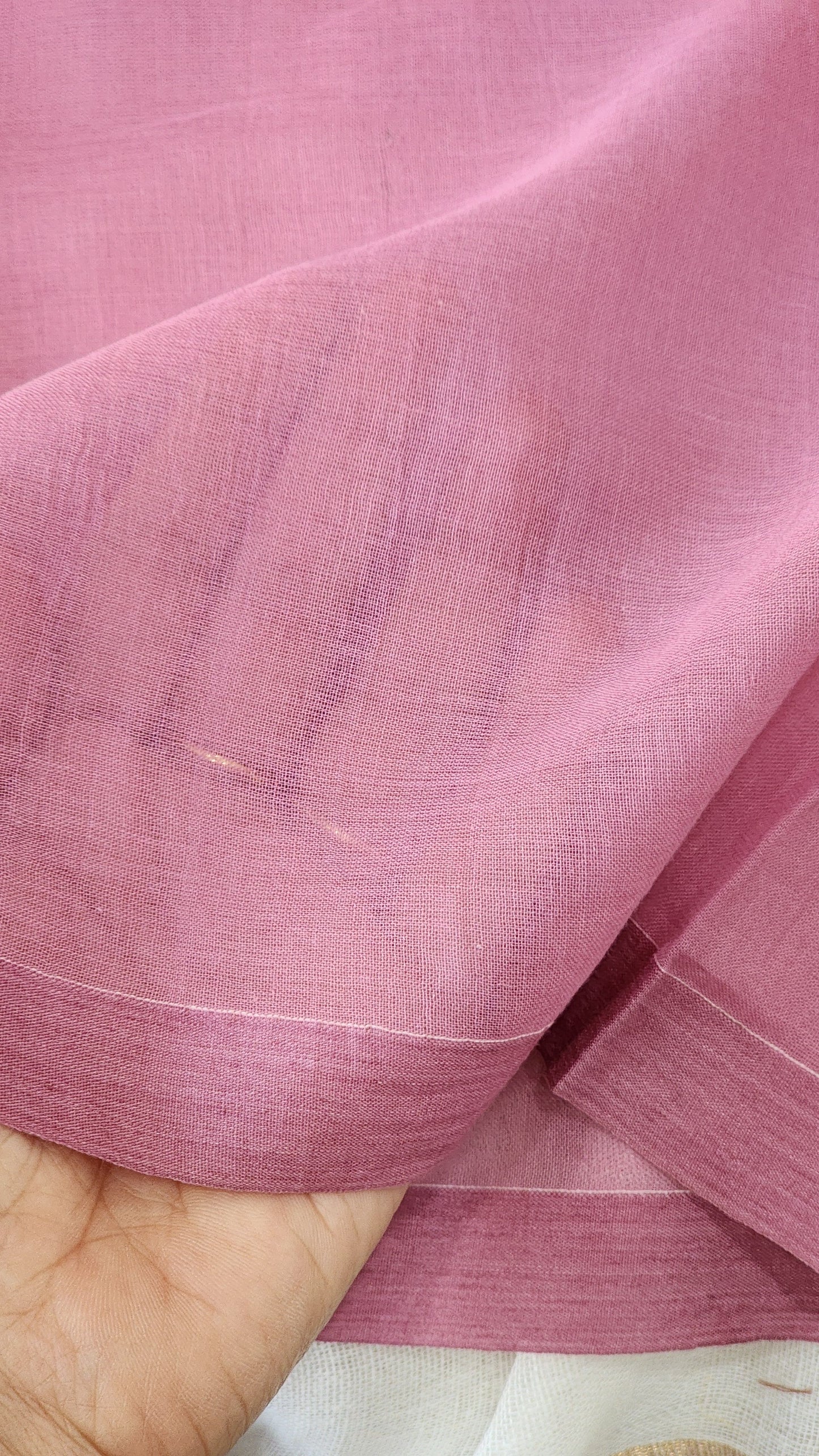 Mauve Jamdani Cotton Saree