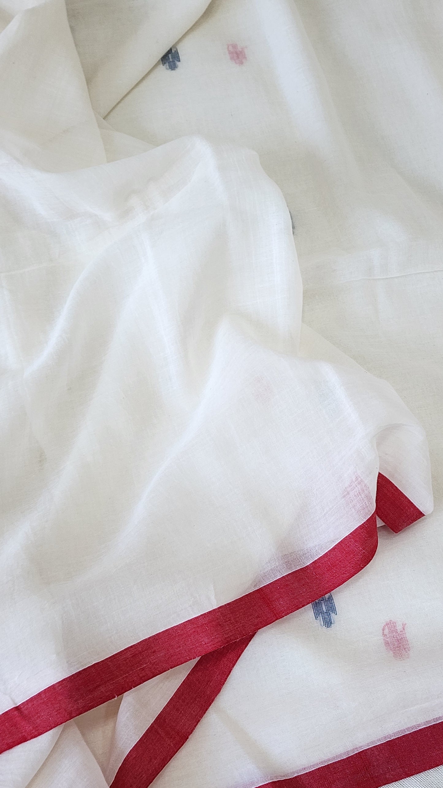 White Jamdani Cotton Saree