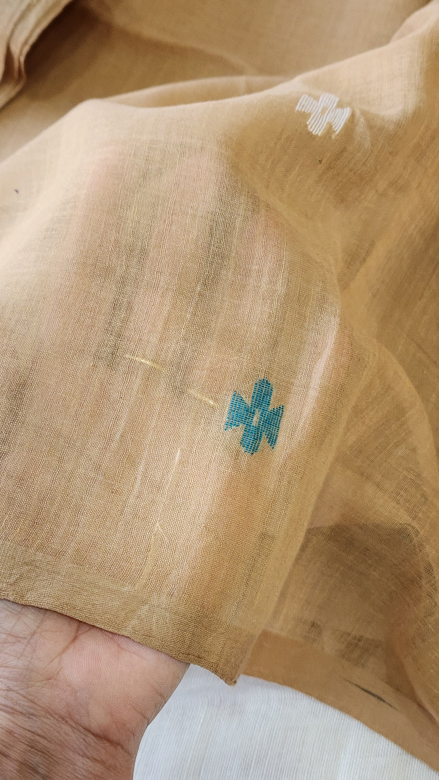 Brown Jamdani Cotton Saree