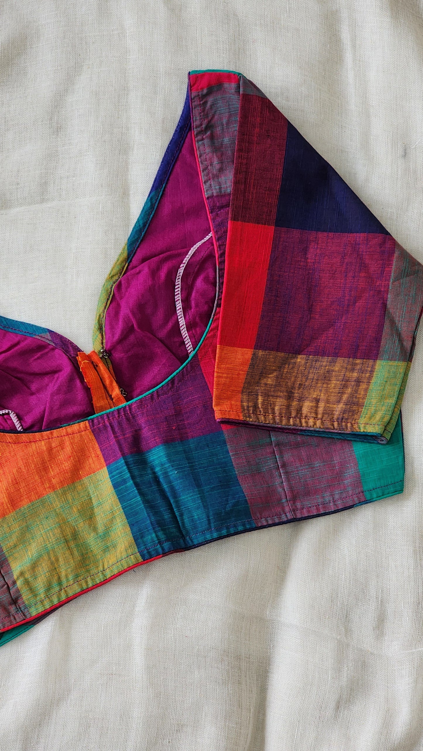 Multicolored cotton blouse