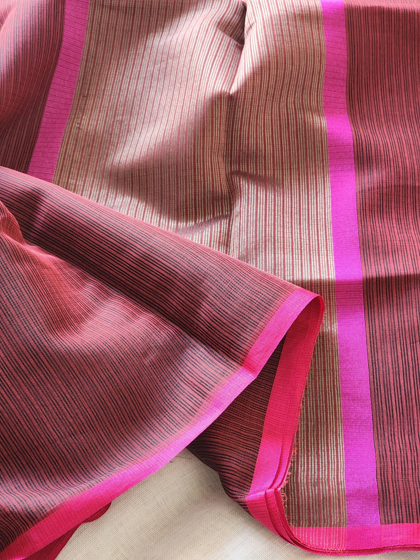 Maroon kota cotton saree