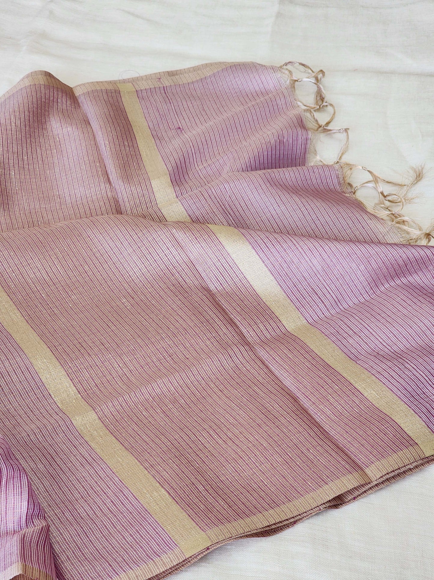 Metallic purple kota cotton saree