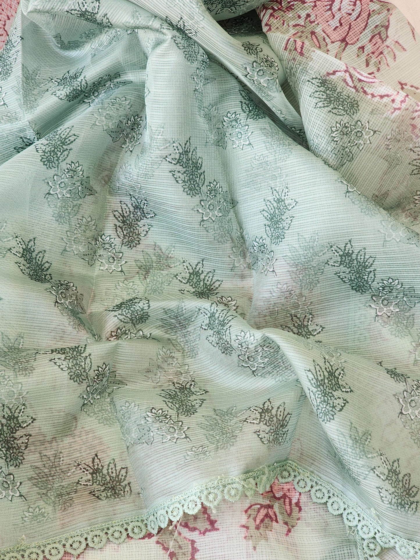 Green Kota Silk Saree