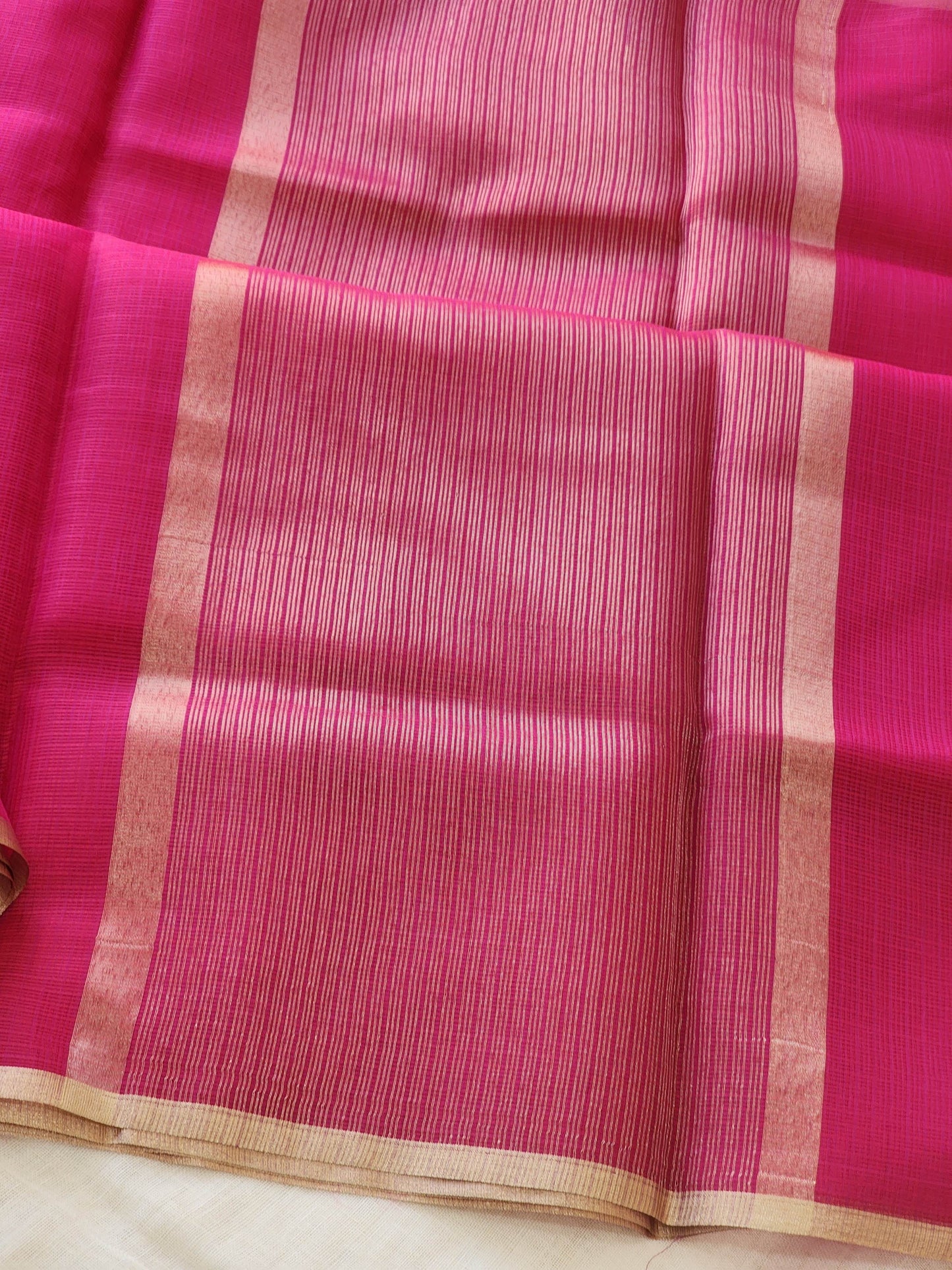 Rani Pink kota cotton saree