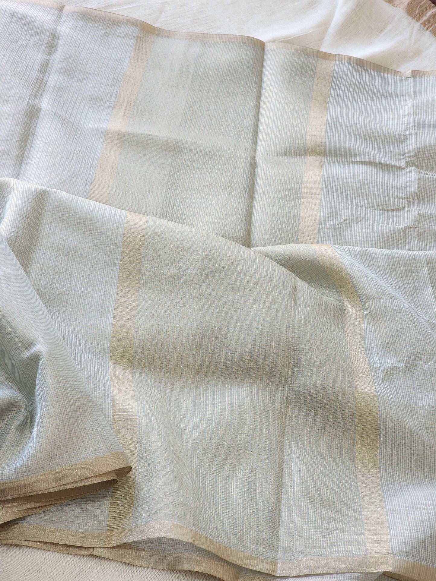 Golden Grey kota cotton saree