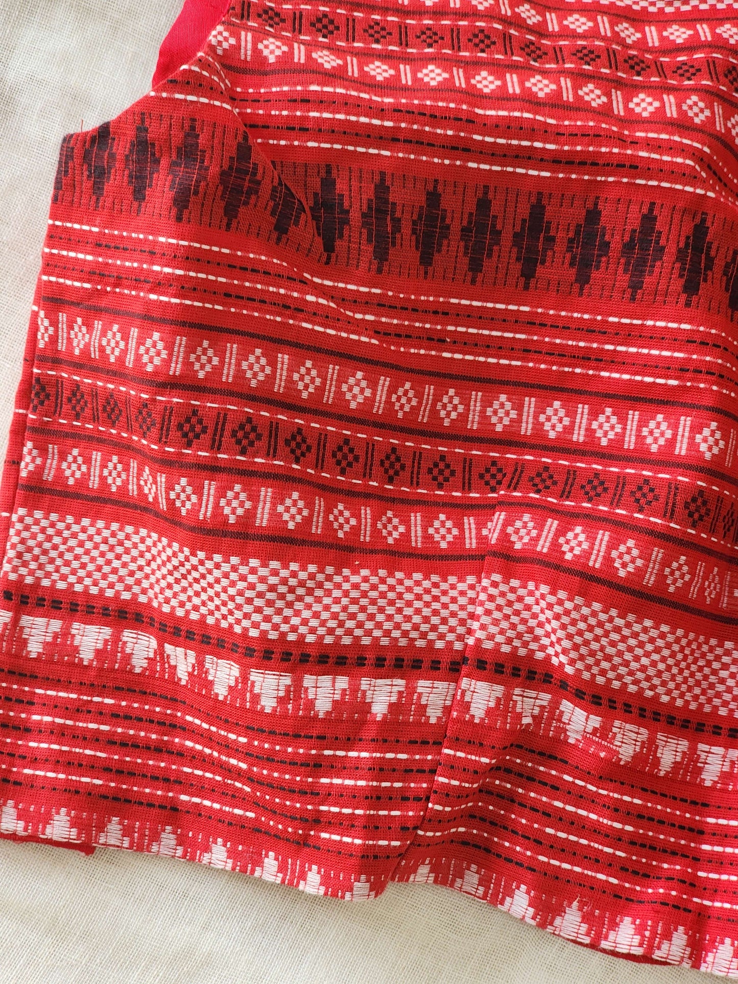Red cotton blouse