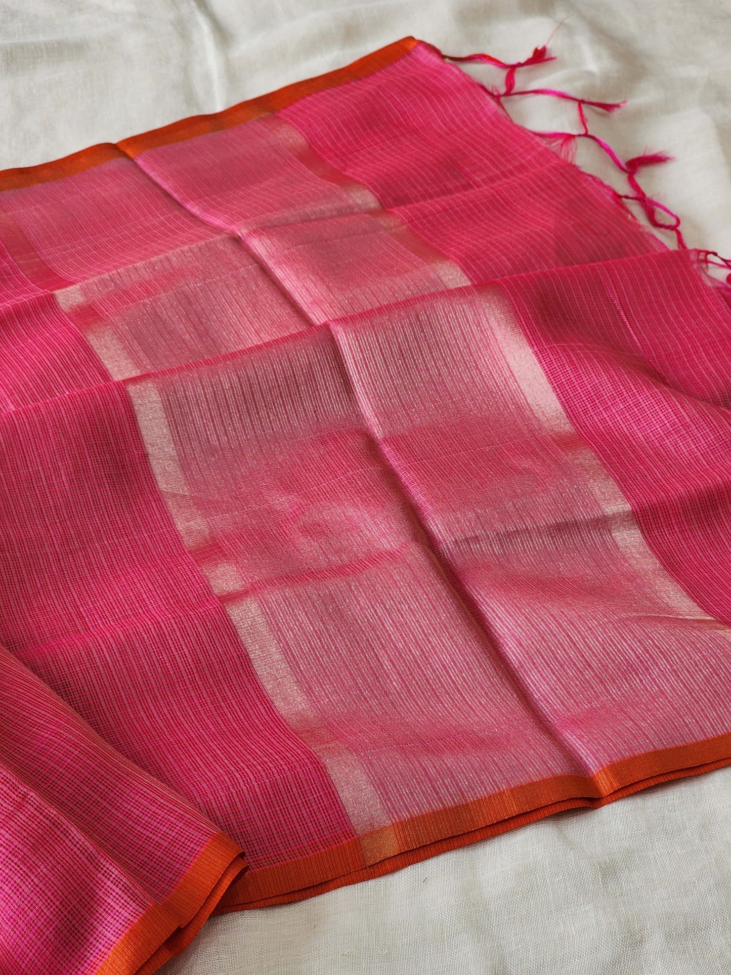 Pink kota cotton saree