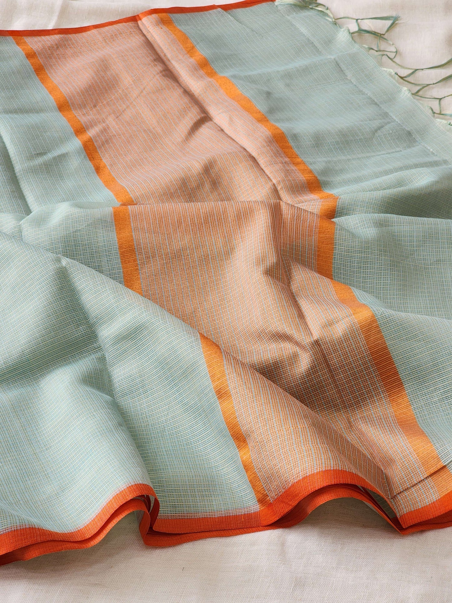 Mint Green kota cotton saree