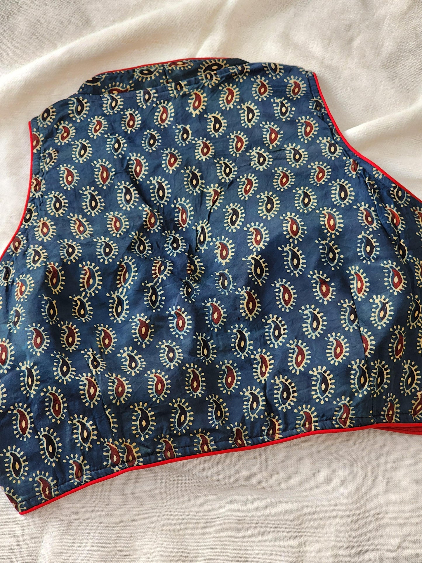 Blue modal silk blouse