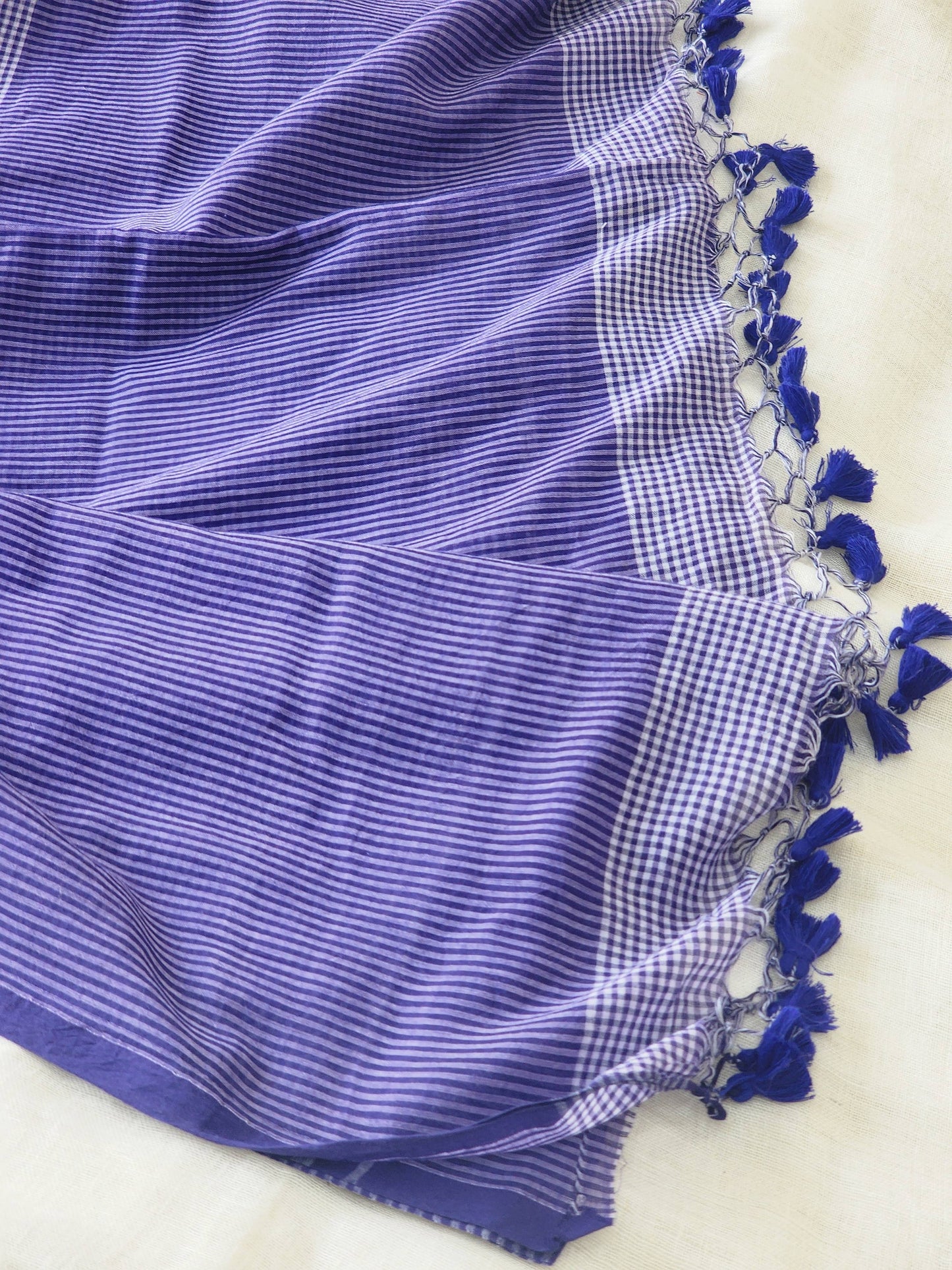 Blue Cotton Handloom Saree