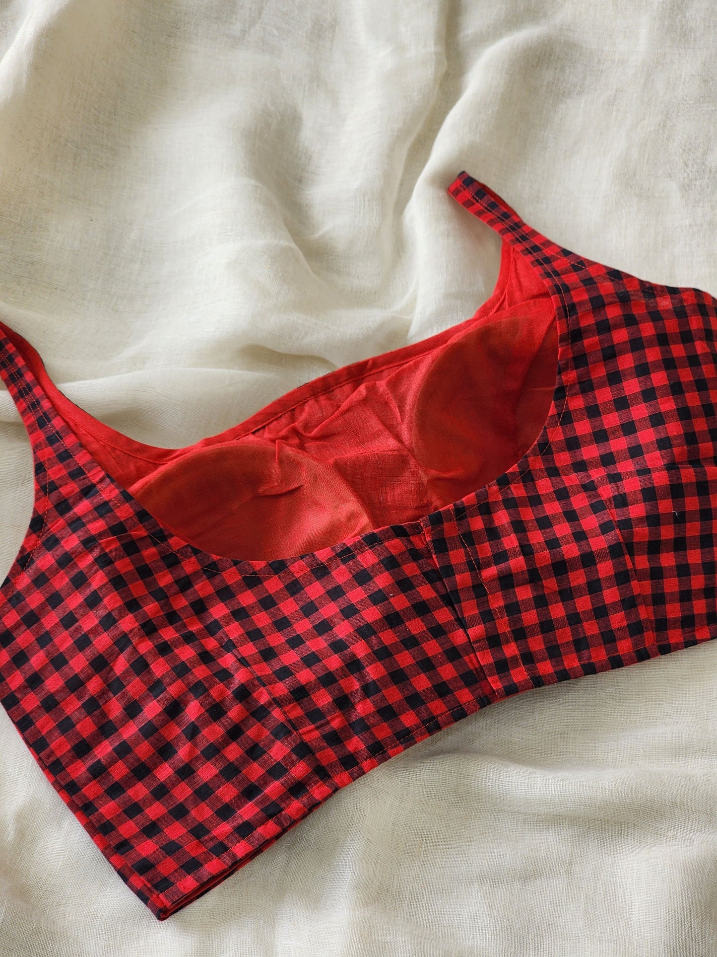 Red cotton blouse