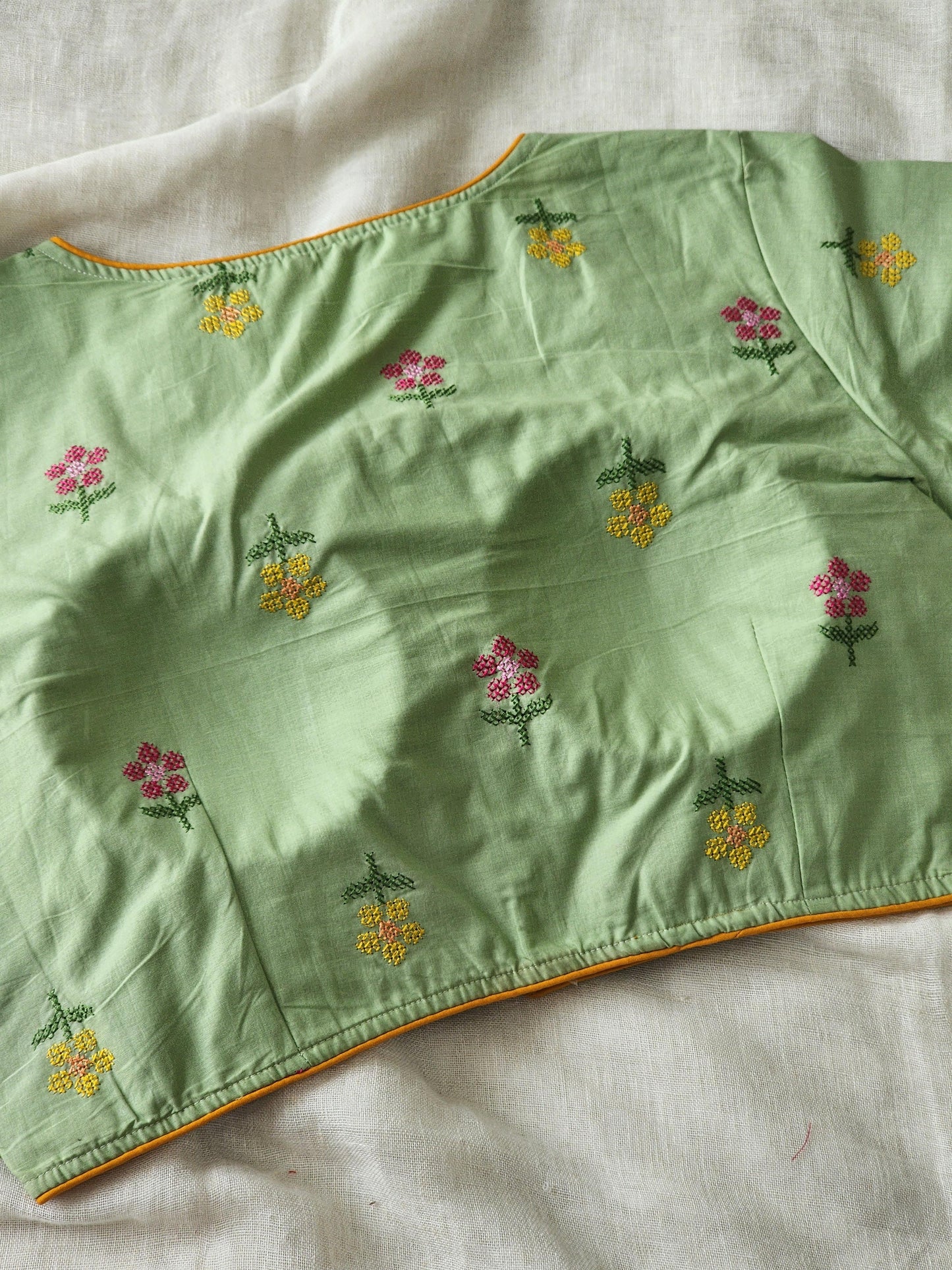 Mint green Cotton Blouse