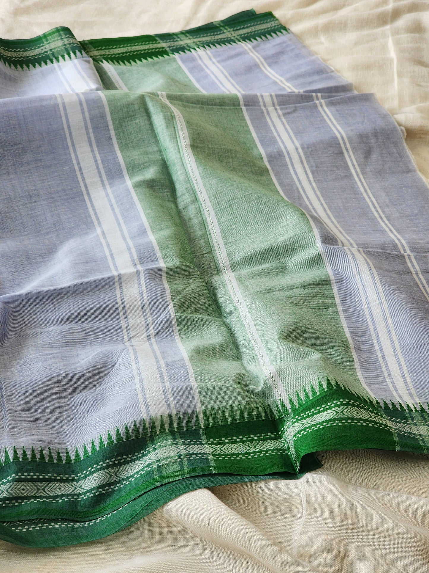 Blue Dhonekhali Cotton Saree