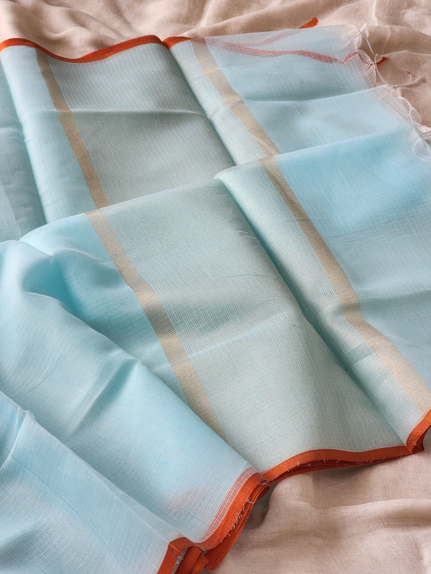 Pastel Blue kota silk saree