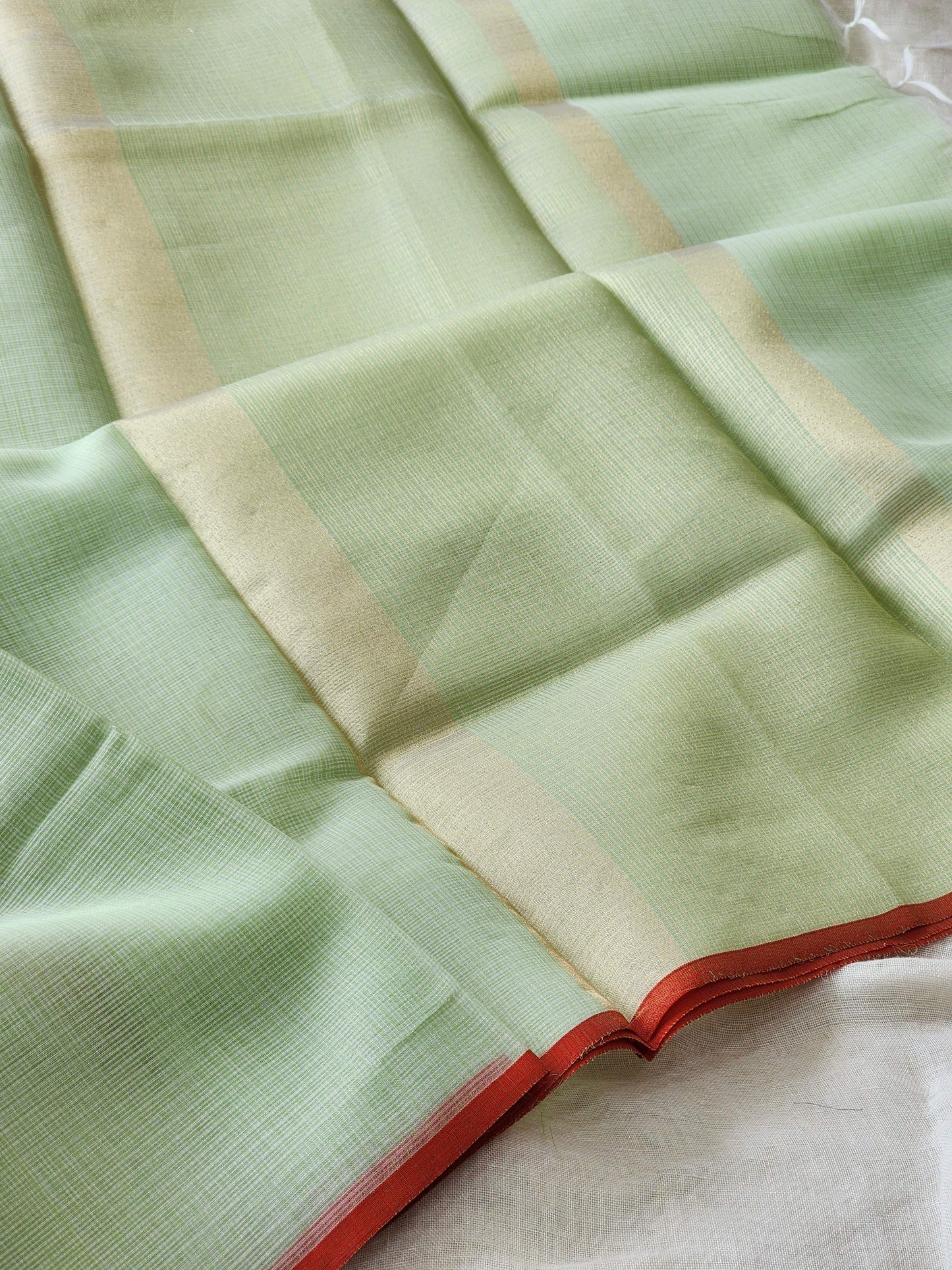 Pista Green kota silk saree
