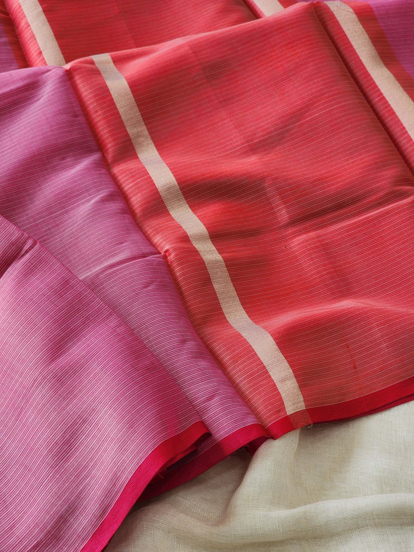 Blush Pink kota silk saree