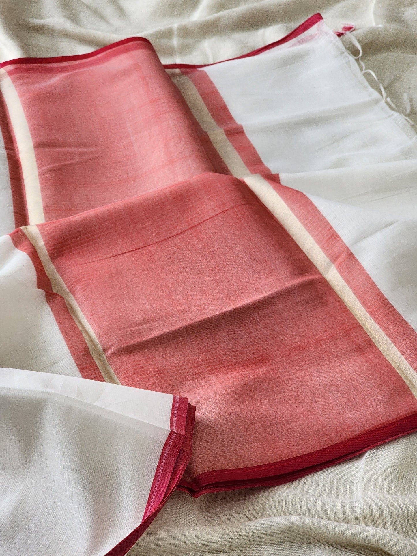 White kota silk saree