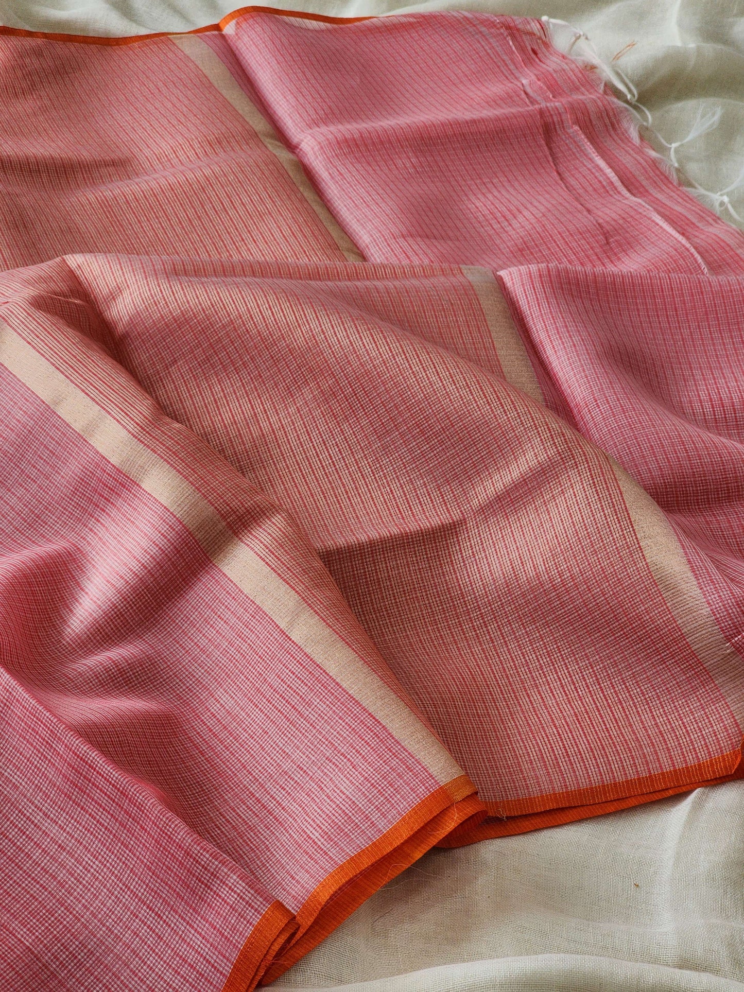 Watermelon Red kota silk saree