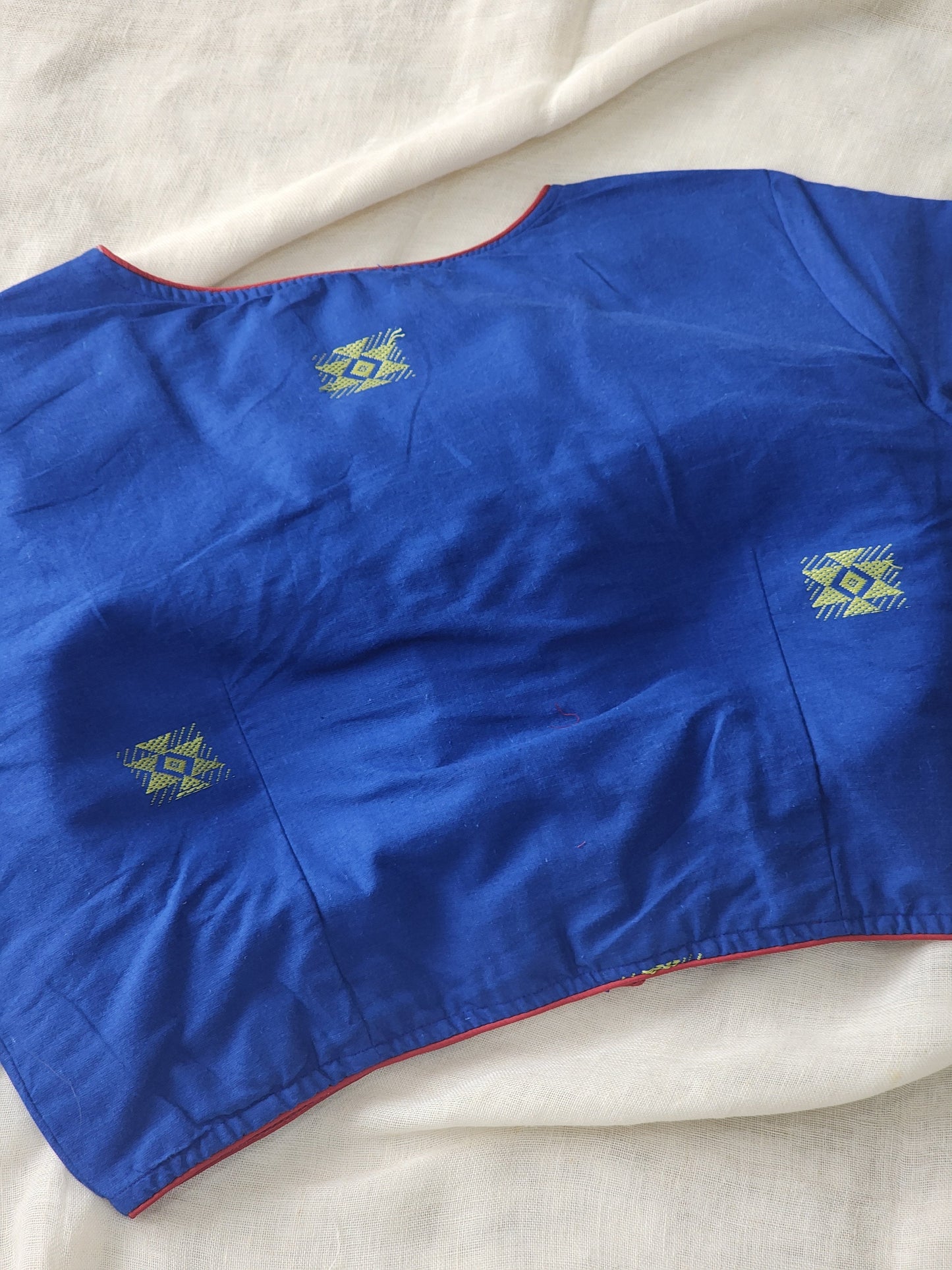 Blue cotton blouse