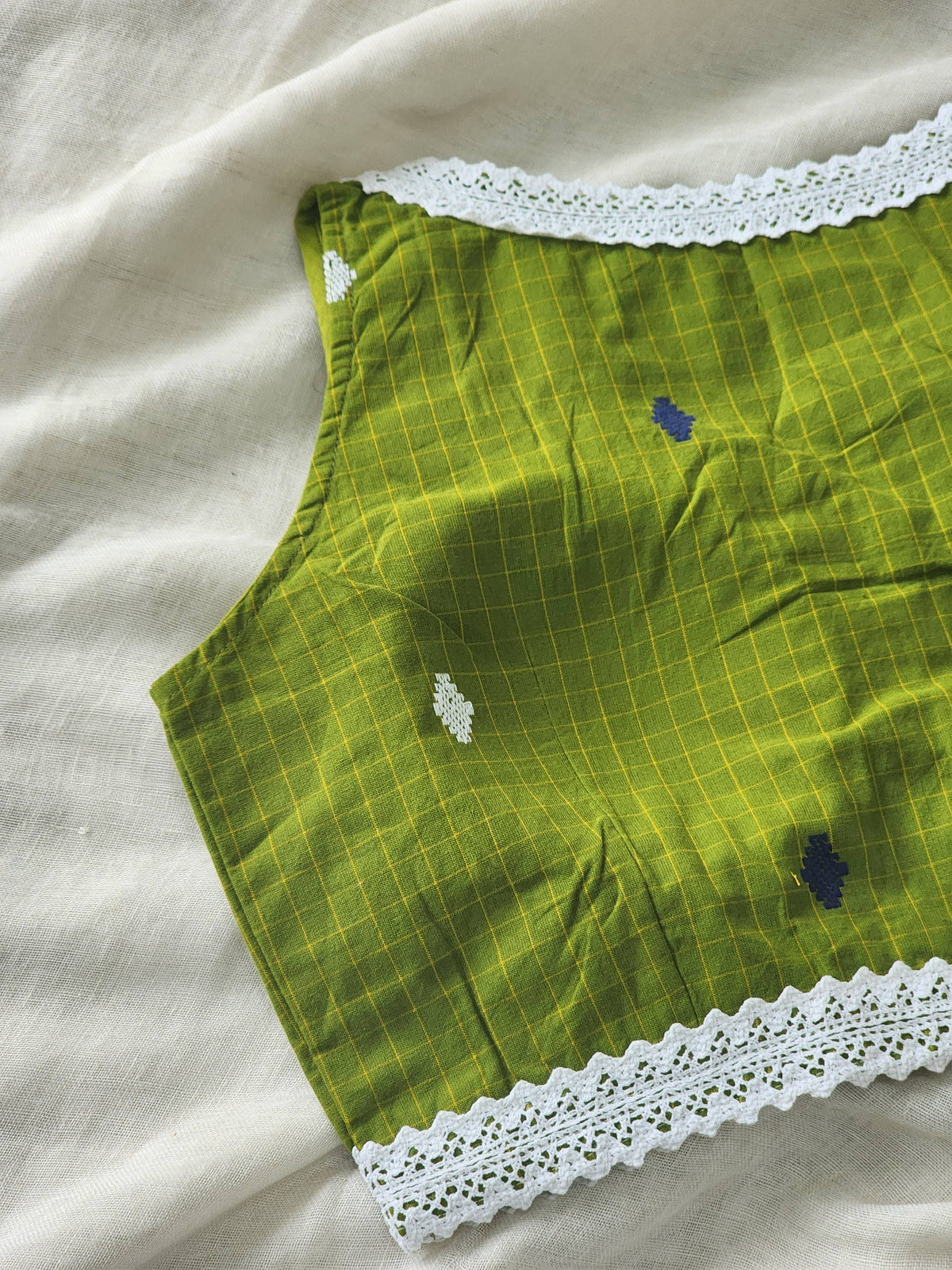 Green cotton blouse