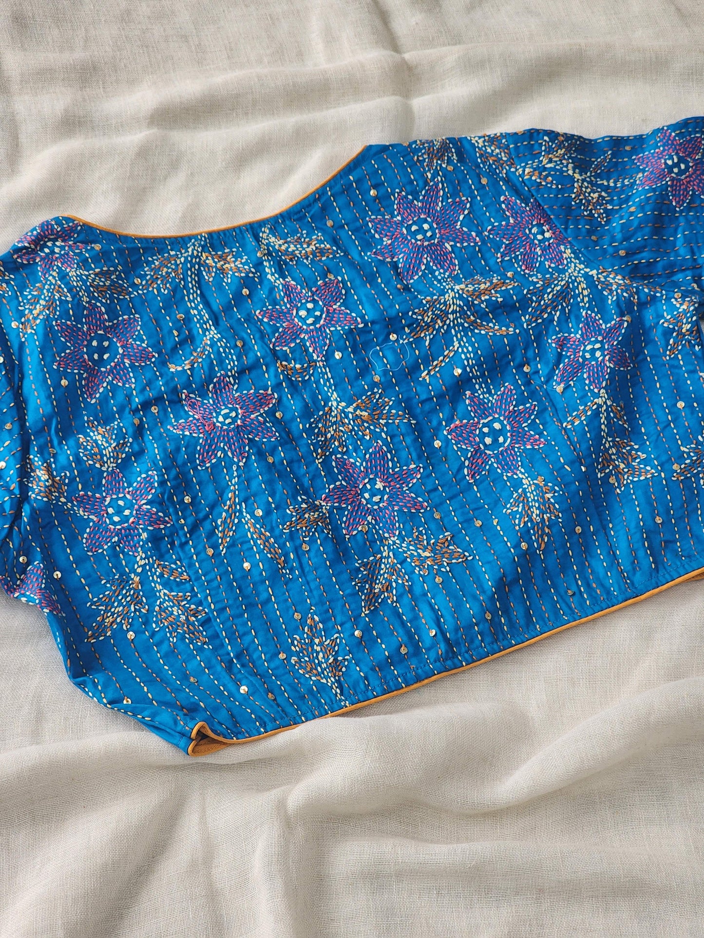 Blue cotton blouse